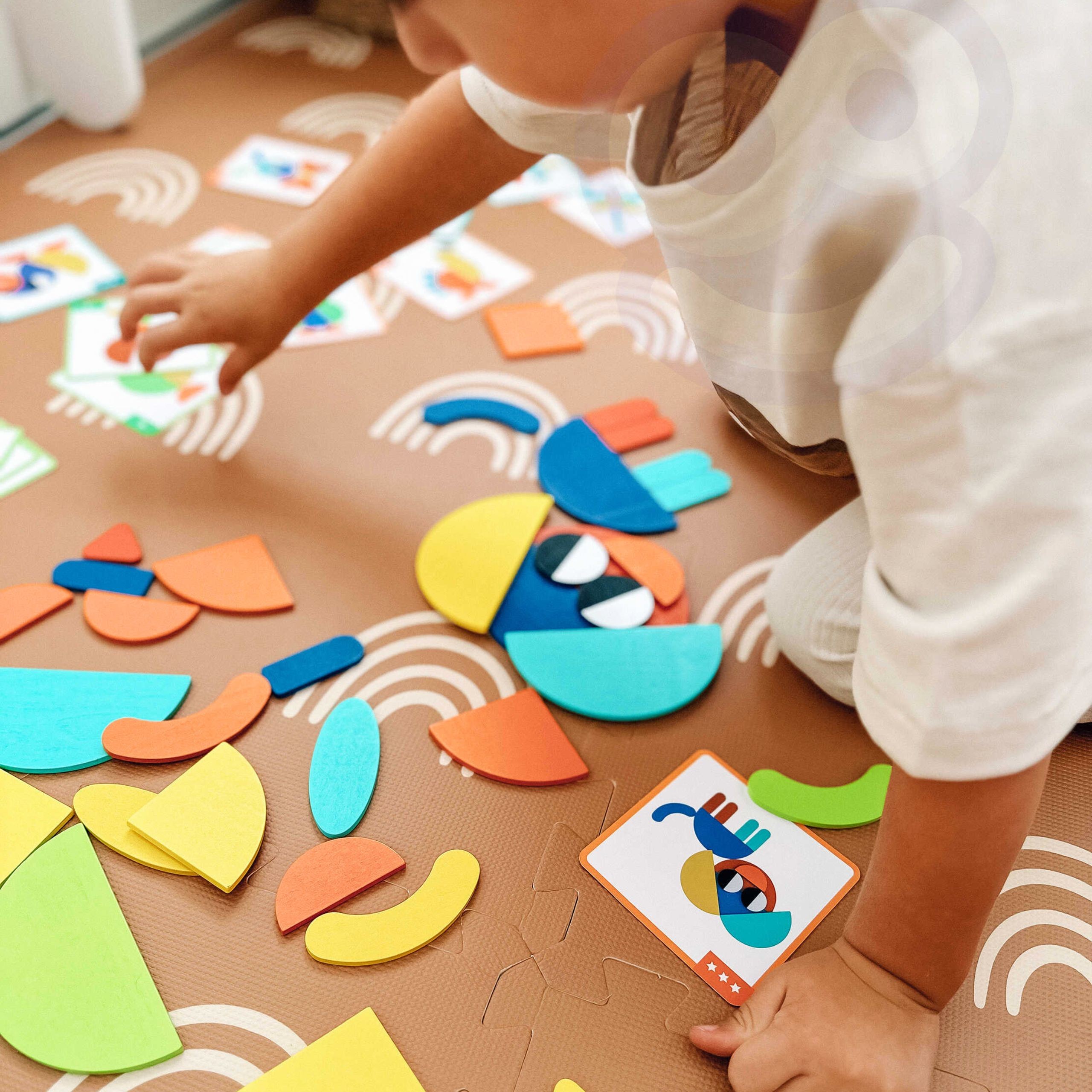WOOPIE GREEN drveni Montessori puzzle 40 Patterns to Recreate 55 dijelova FSC Certified - Slika 8