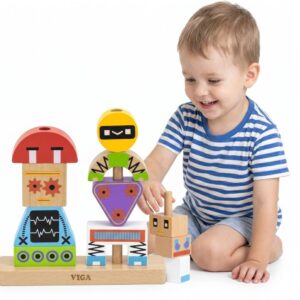 VIGA Robots Pyramid puzzle + Patterns 8 dijelova