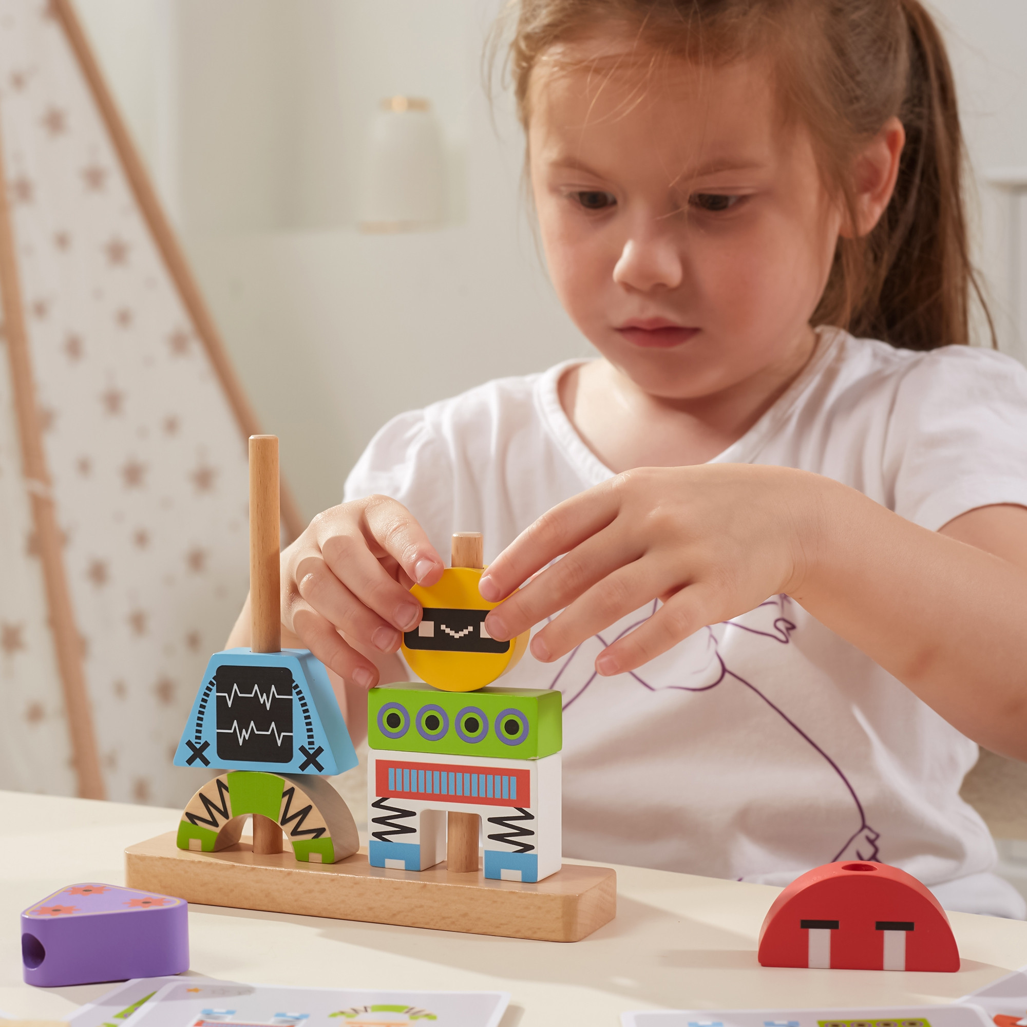 VIGA Robots Pyramid puzzle + Patterns 8 dijelova - Slika 2