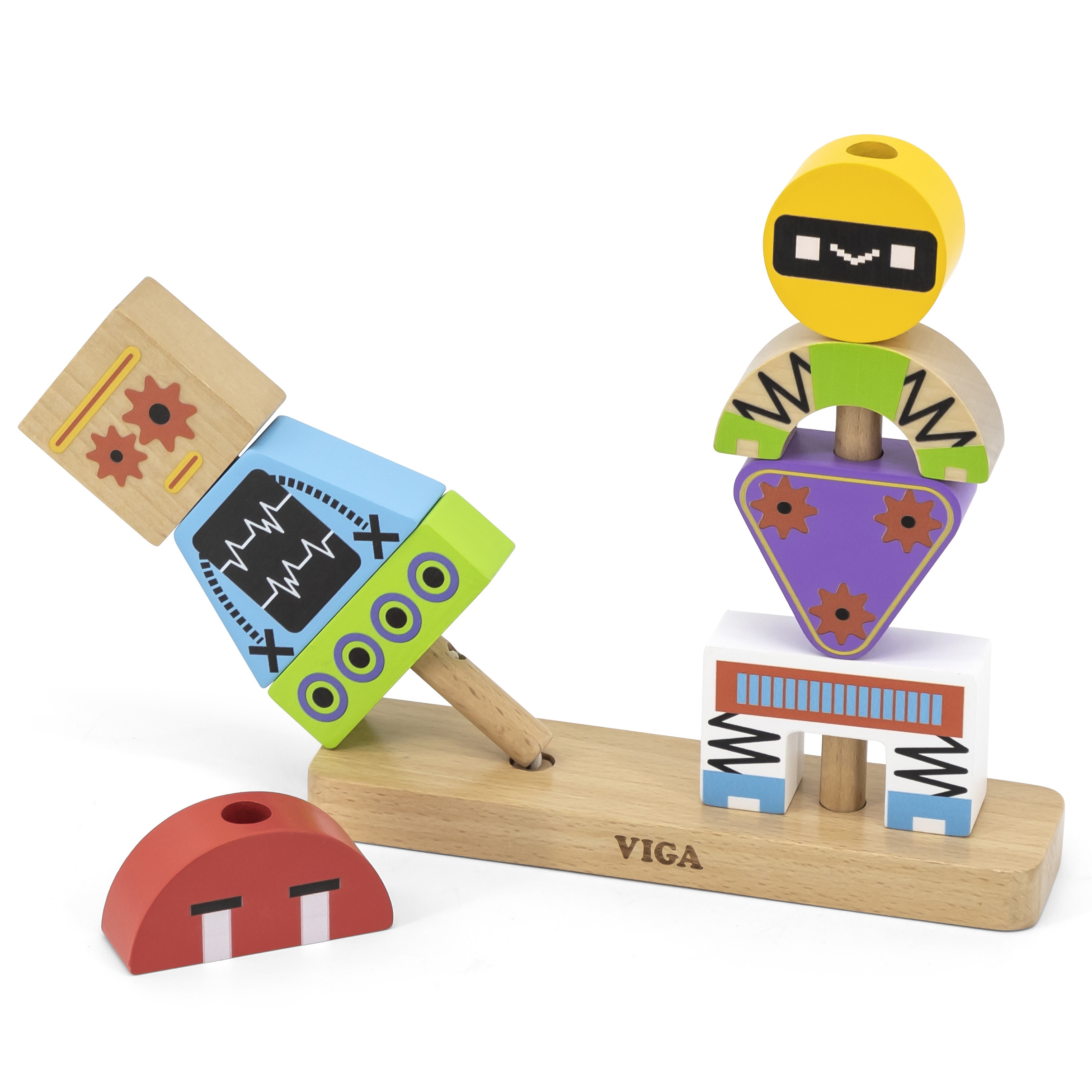 VIGA Robots Pyramid puzzle + Patterns 8 dijelova - Slika 7