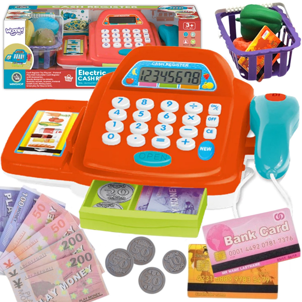 WOOPIE Cash Register with Calculator and Accessories - Slika 6