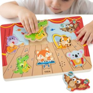 VIGA Sound puzzle Match glazbeni životinje