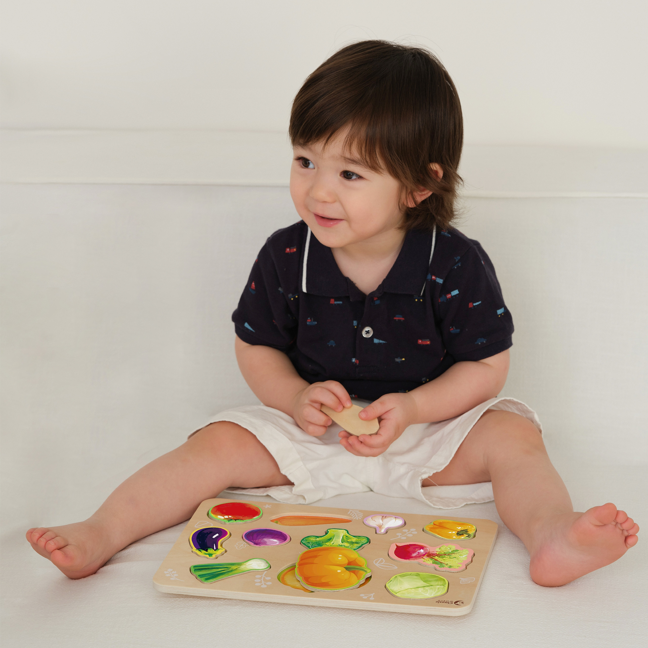 CLASSIC WORLD Wooden Montessori Vegetable Puzzle - Slika 5