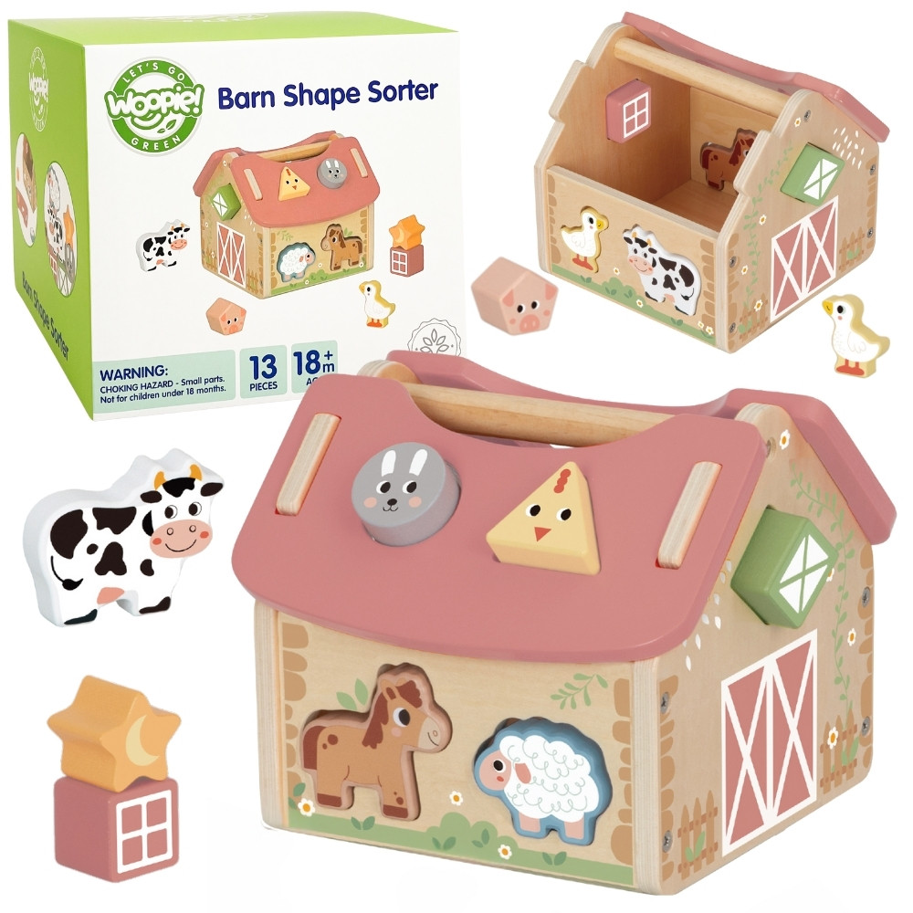 Woopie Let's Go Green drveni sorter oblika – 13 dijelova