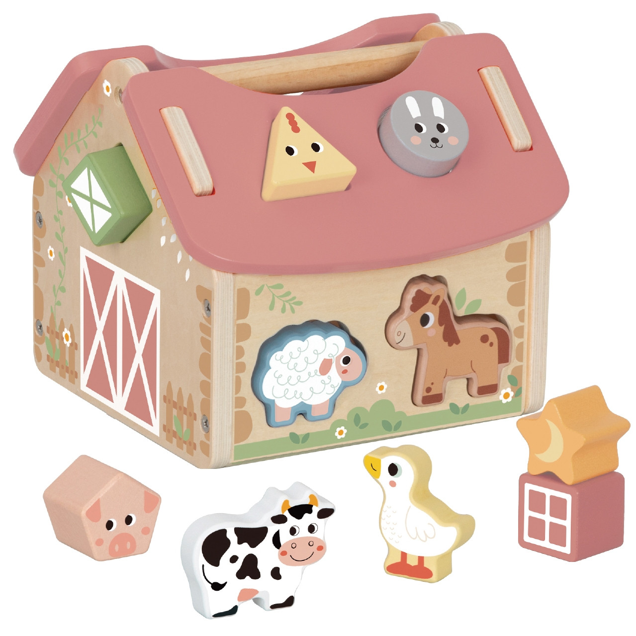 Woopie Let's Go Green drveni sorter oblika – 13 dijelova - Slika 7