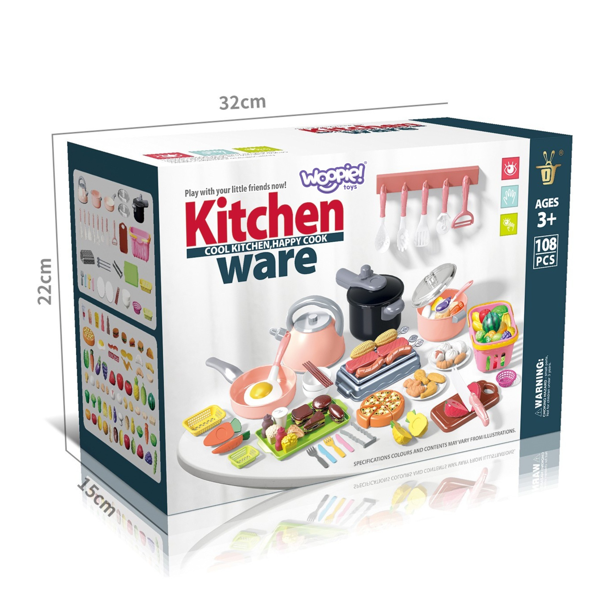 WOOPIE Kitchen Accessories Set Cooking Toy 108 pcs - Slika 6