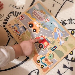 TOOKY drveni interaktivni puzzle vozila