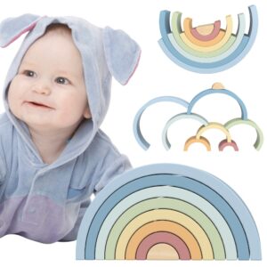 TOOKY igračka Pastel puzzle drveni Montessori Rainbow kocke