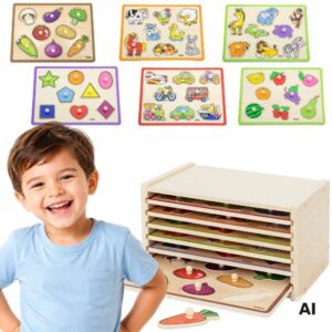 Viga Toys drvena slagalica – 7 dijelova