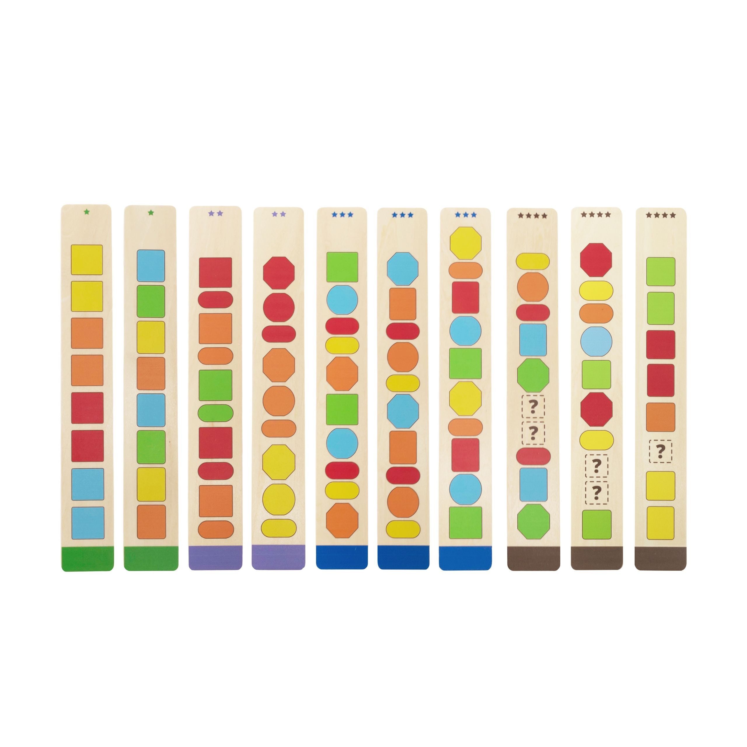 VIGA Wooden Beads for Stringing Sequencing Patterns 64 pcs 3+ - Slika 8