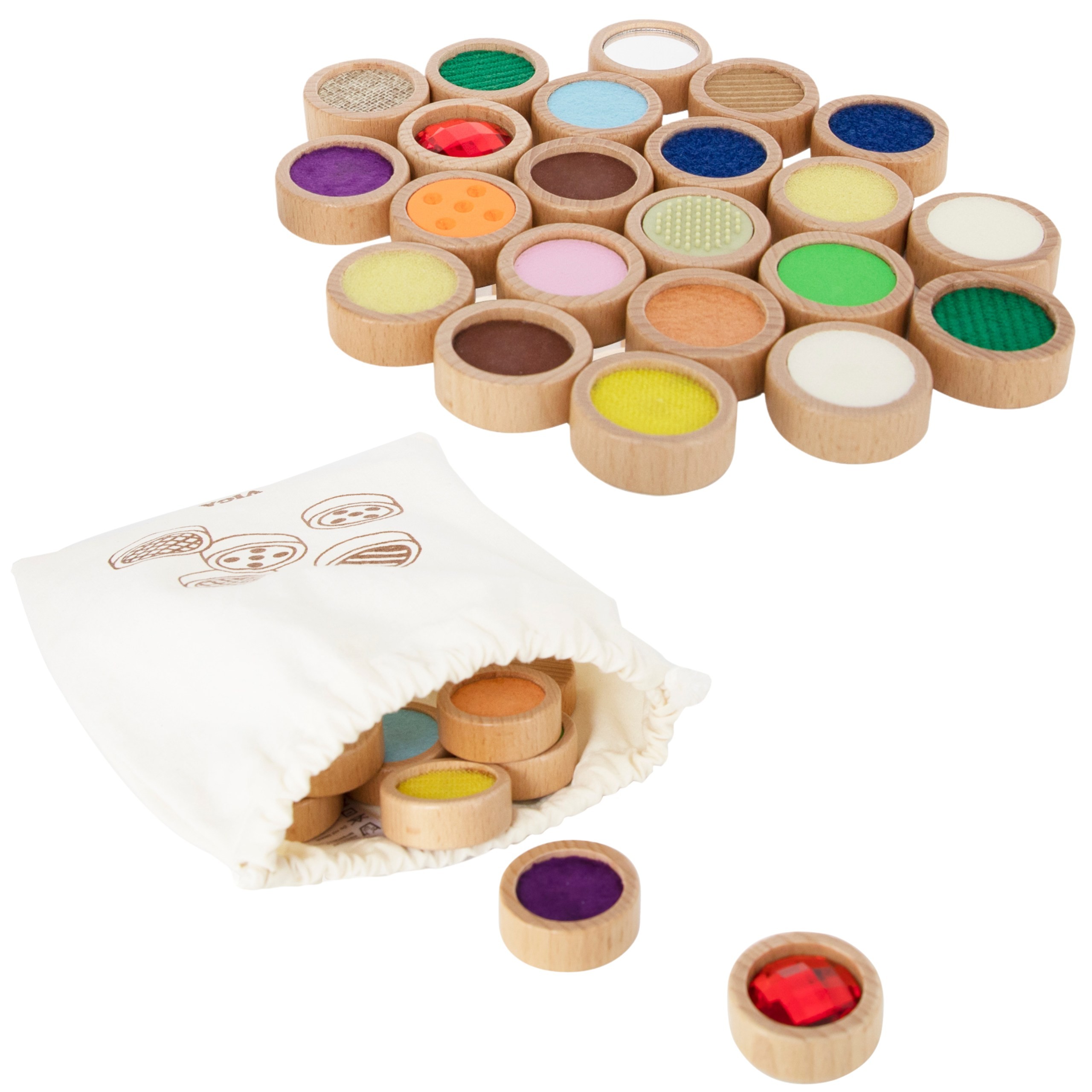 VIGA senzorni Touch Memory kocke 36 dijelova 18 Textures za djecu 3+ - Slika 4