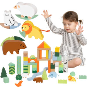 CLASSIC WORLD Set of Wooden Blocks Forest World 50 pcs.