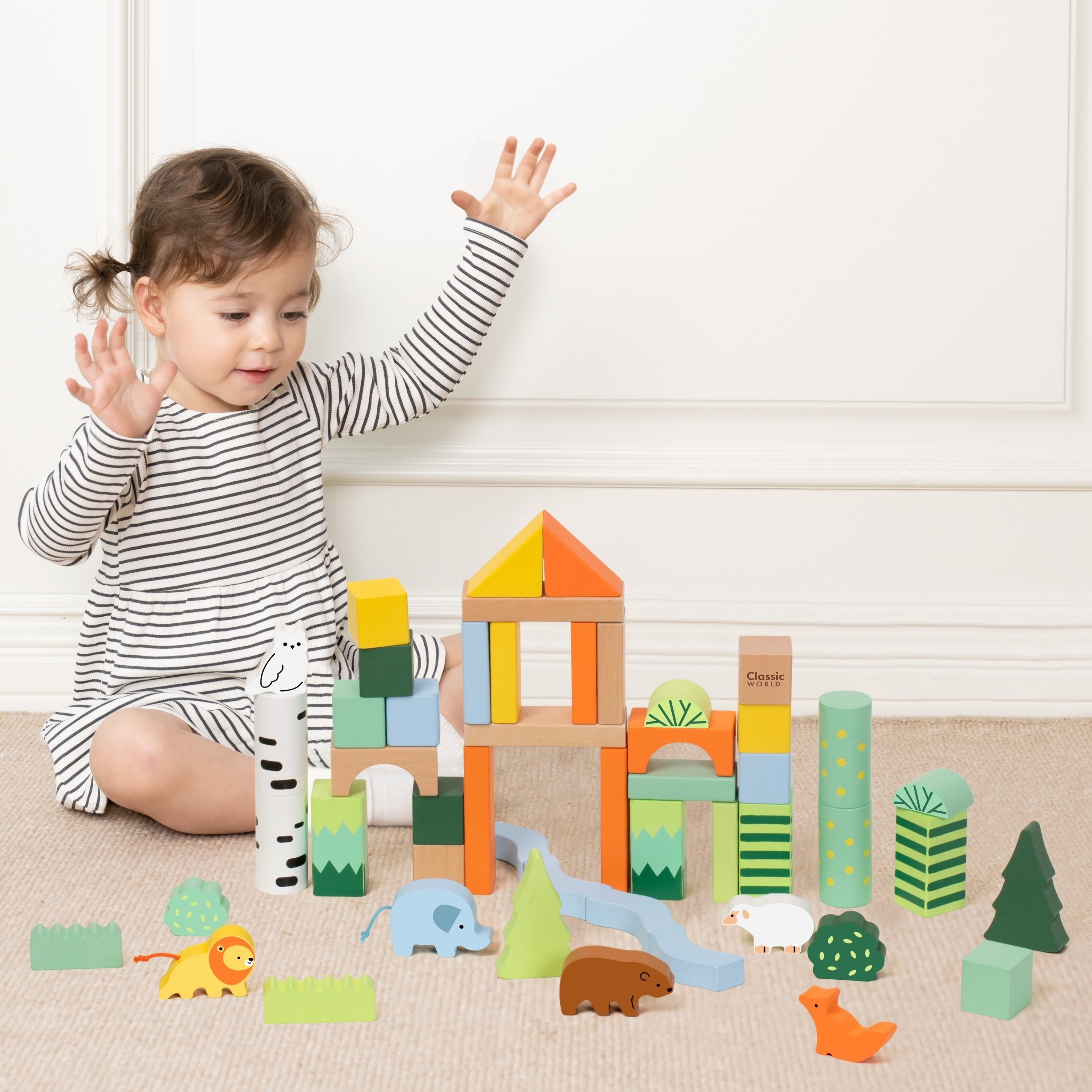 CLASSIC WORLD Set of Wooden Blocks Forest World 50 pcs. - Slika 2