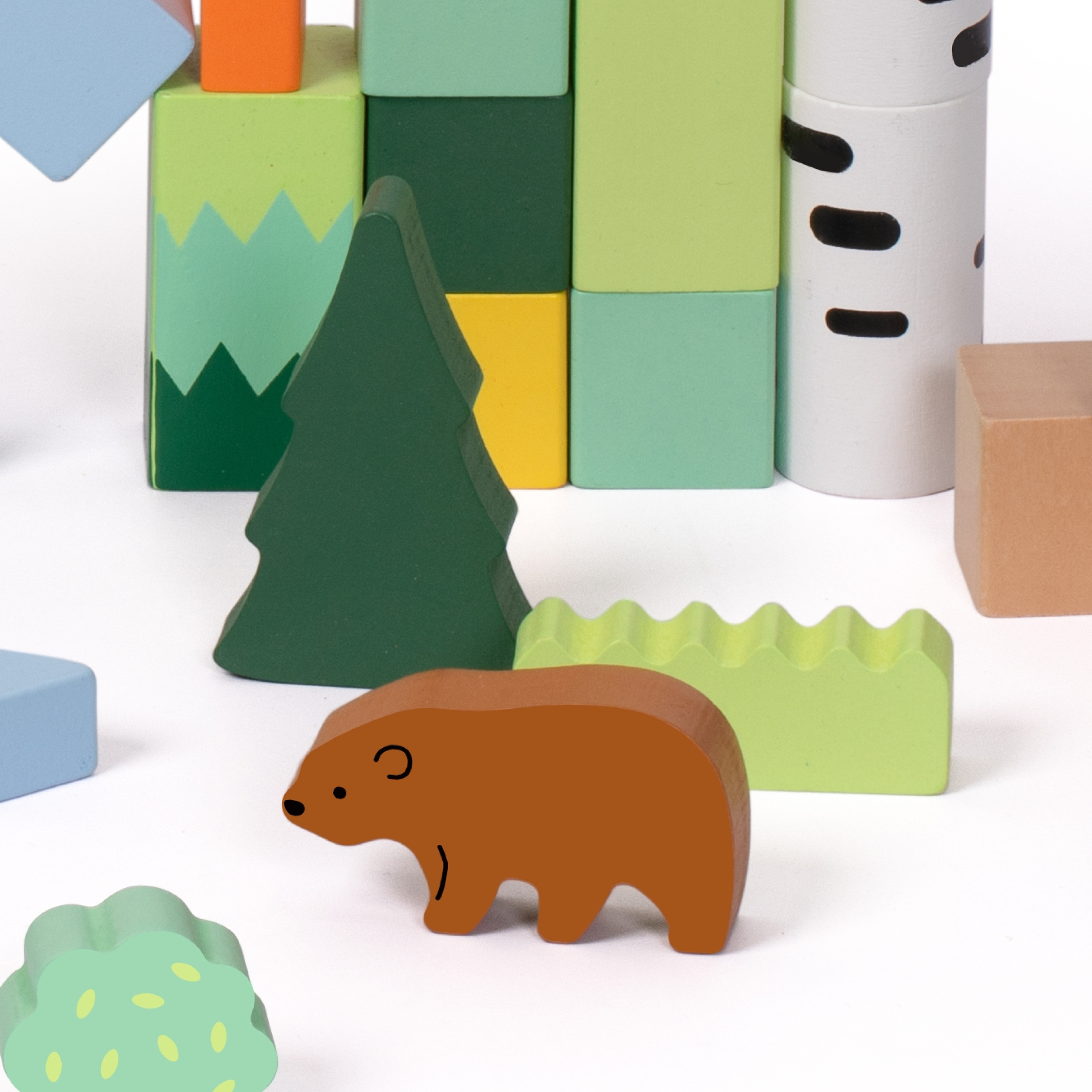 CLASSIC WORLD Set of Wooden Blocks Forest World 50 pcs. - Slika 3