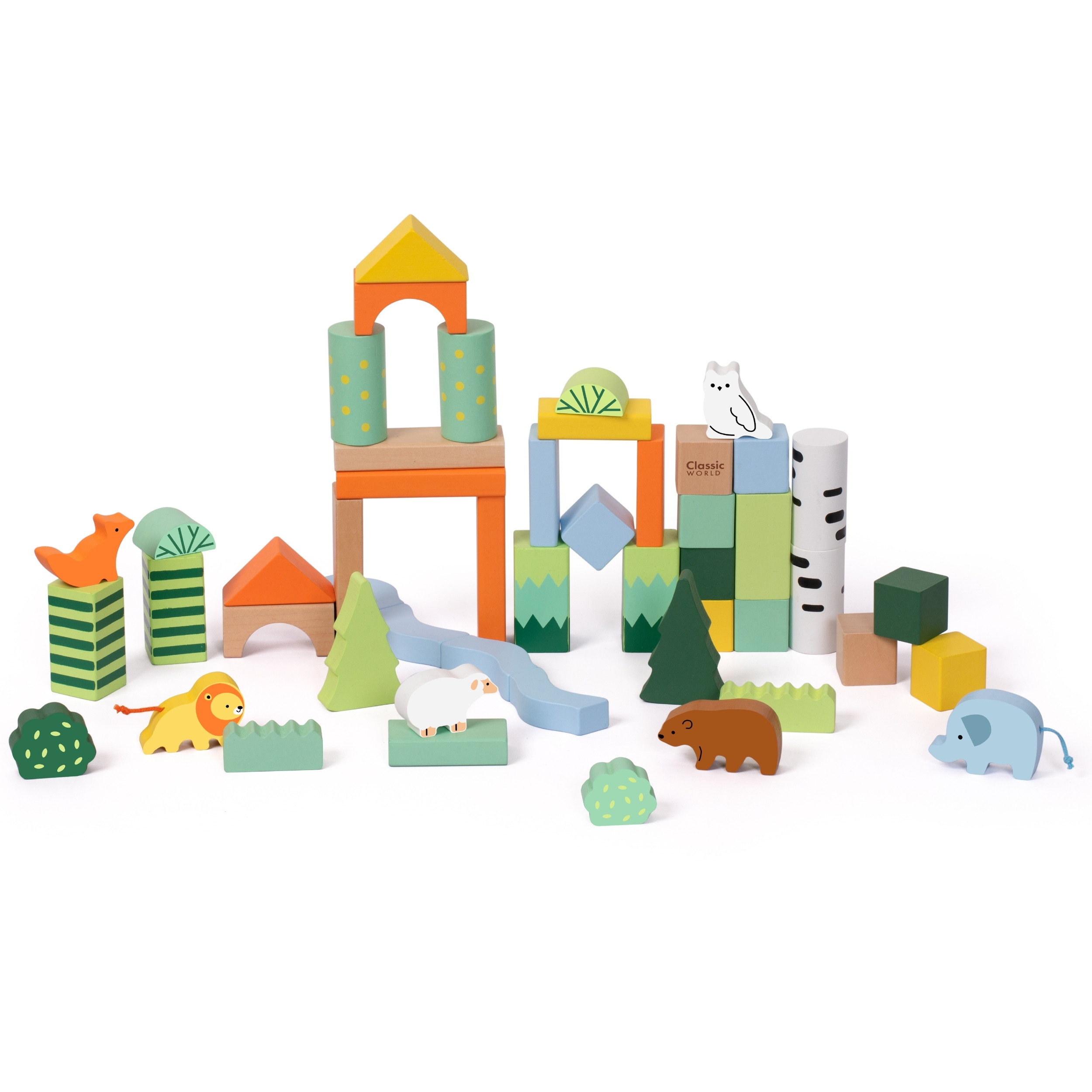 CLASSIC WORLD Set of Wooden Blocks Forest World 50 pcs. - Slika 7