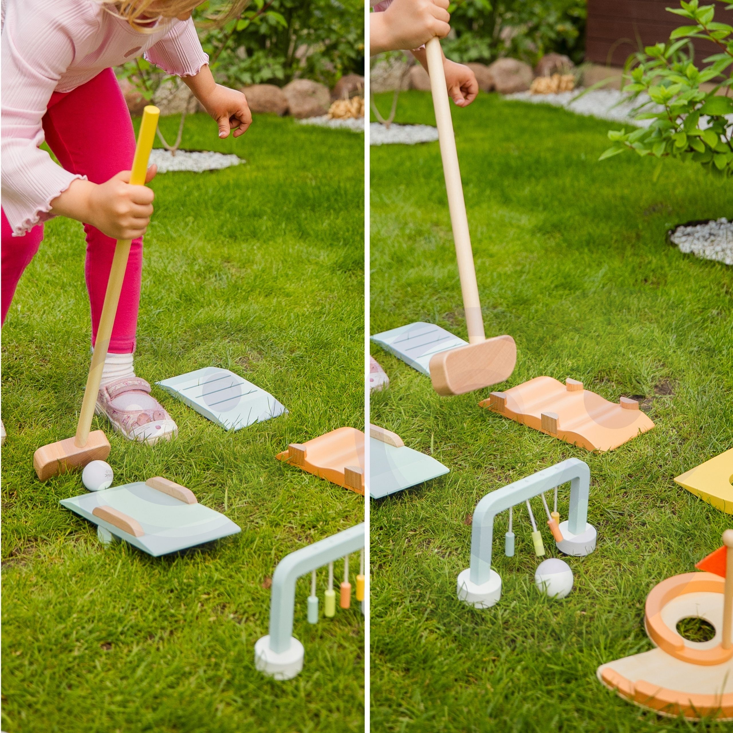 CLASSIC WORLD Wooden Golf Set Various Obstacles - Slika 5