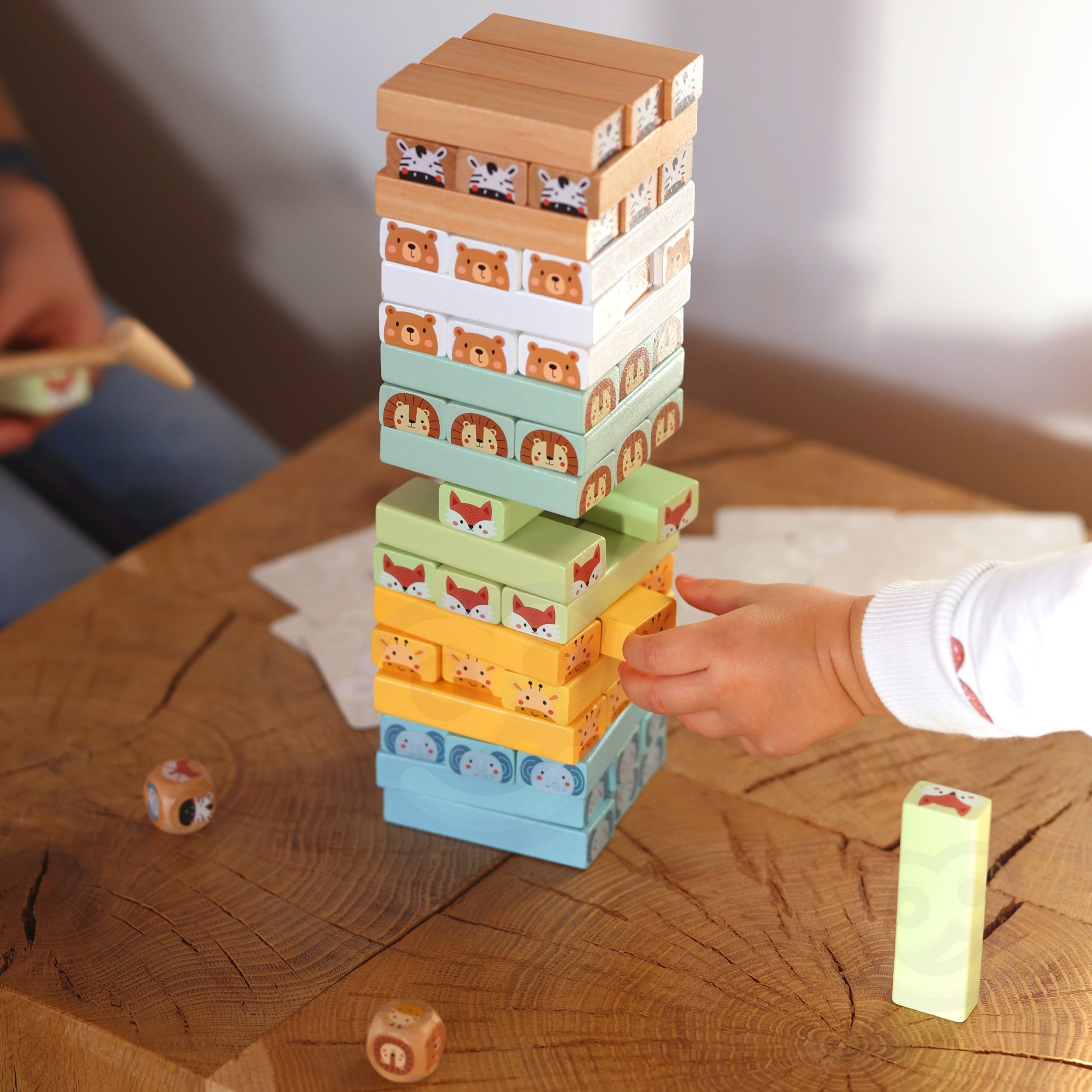 WOOPIE GREEN Skill Game "Wobbling Tower" Animals 82 pcs FSC - Slika 4