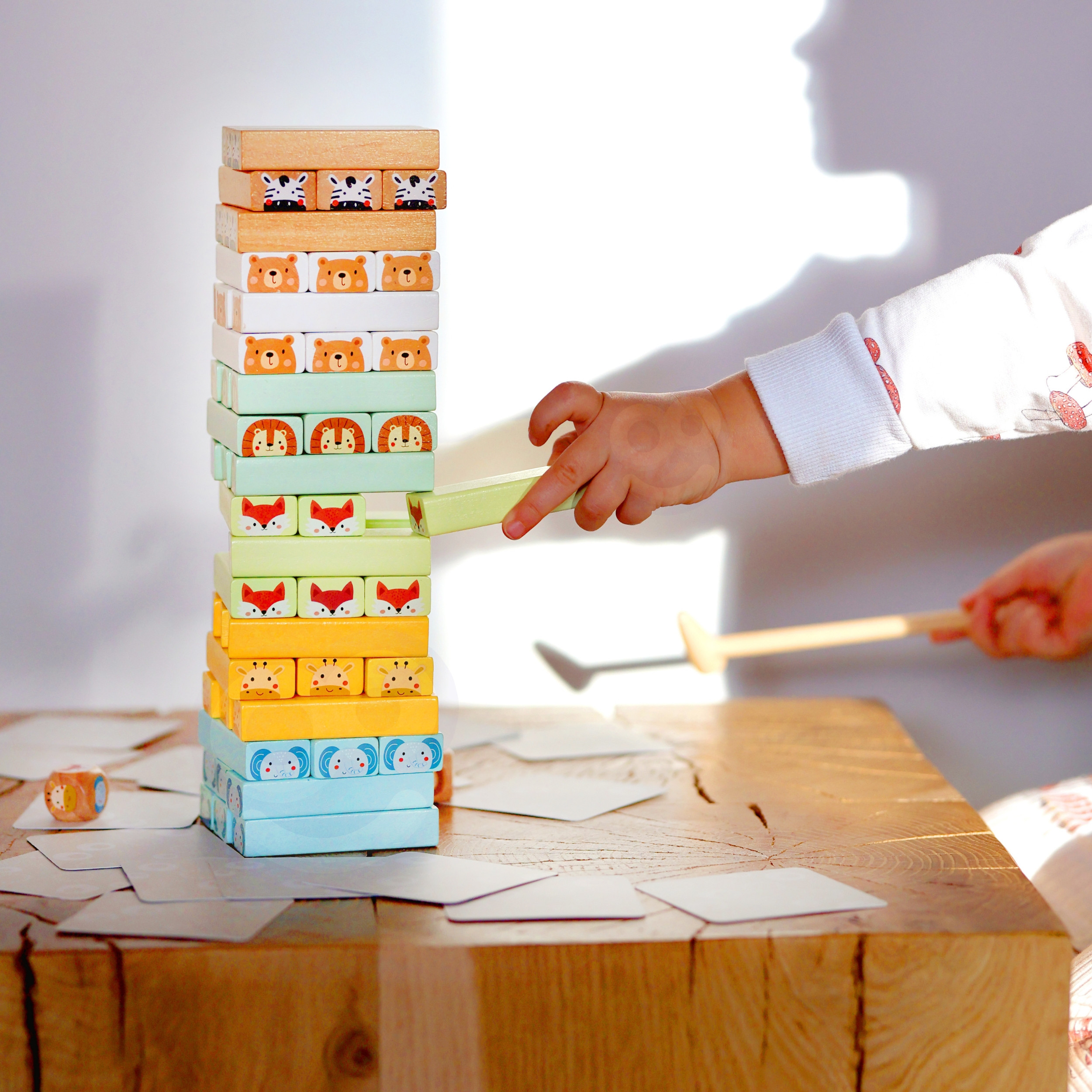 WOOPIE GREEN Skill Game "Wobbling Tower" Animals 82 pcs FSC - Slika 7