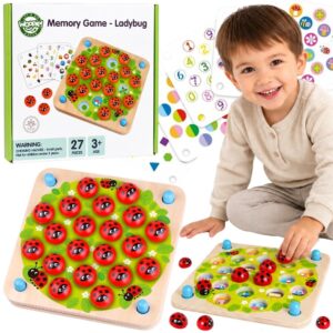 WOOPIE GREEN Memory drveni edukativni igra pamćenja Ladybug puzzle
