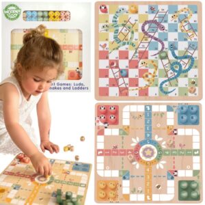 WOOPIE GREEN Logic Board Games 2 in 1 Ludo + Snakes and Ladders