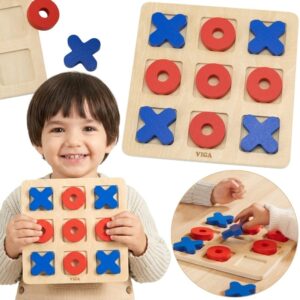 Viga Wooden Classic Tic-Tac-Toe Game