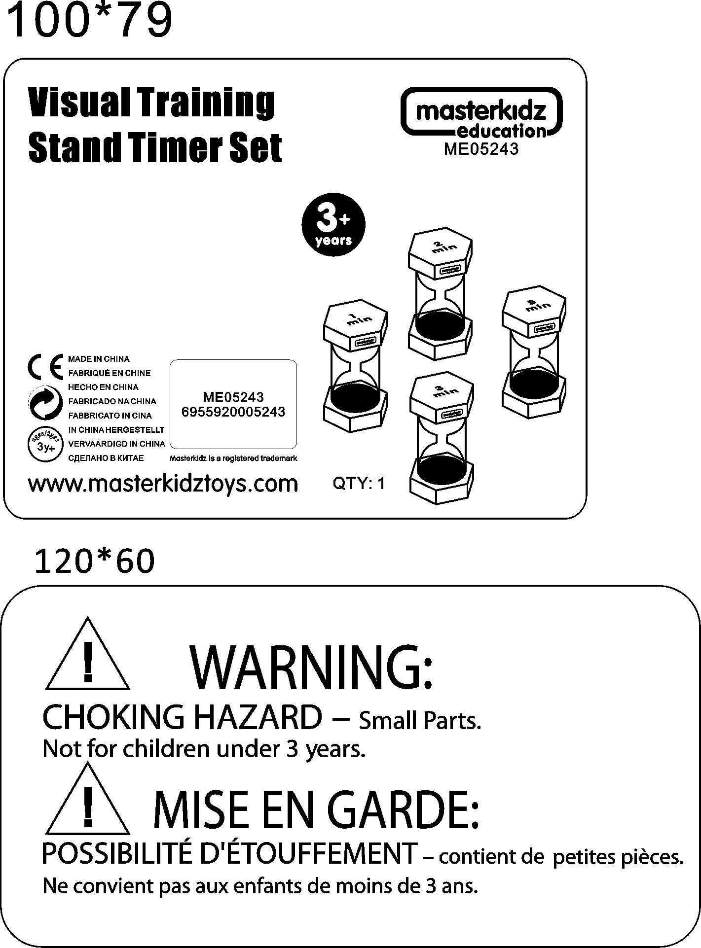 MASTERKIDZ Hourglass Set - Learning About Time - Slika 5