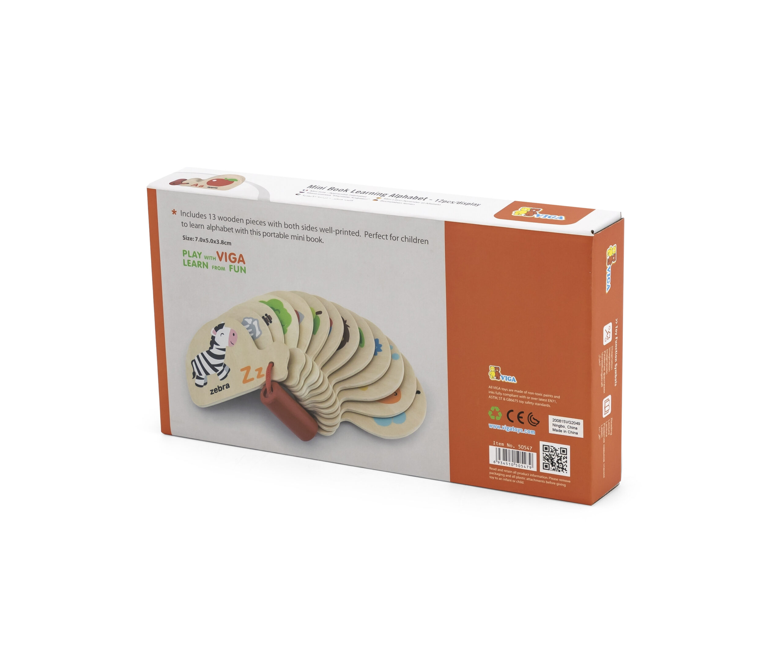 VIGA Wooden Montessori Alphabet and English Learning Book - Slika 6