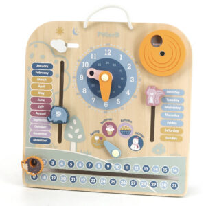 VIGA PolarB Wooden Montessori Calendar and Clock