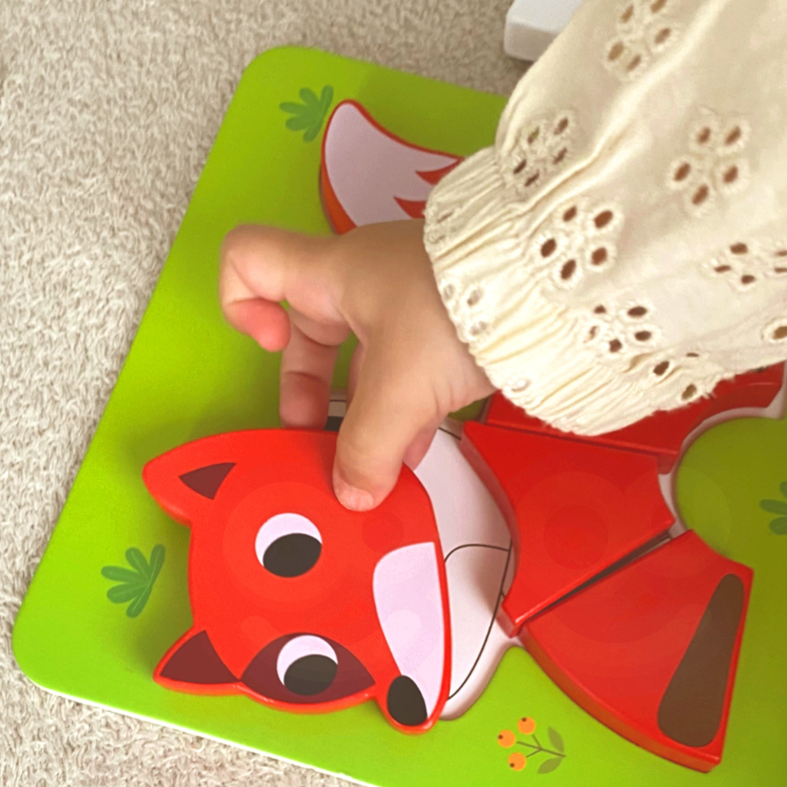 WOOPIE GREEN Wooden Puzzle Blocks Animals Montessori FSC 34pcs. - Slika 5