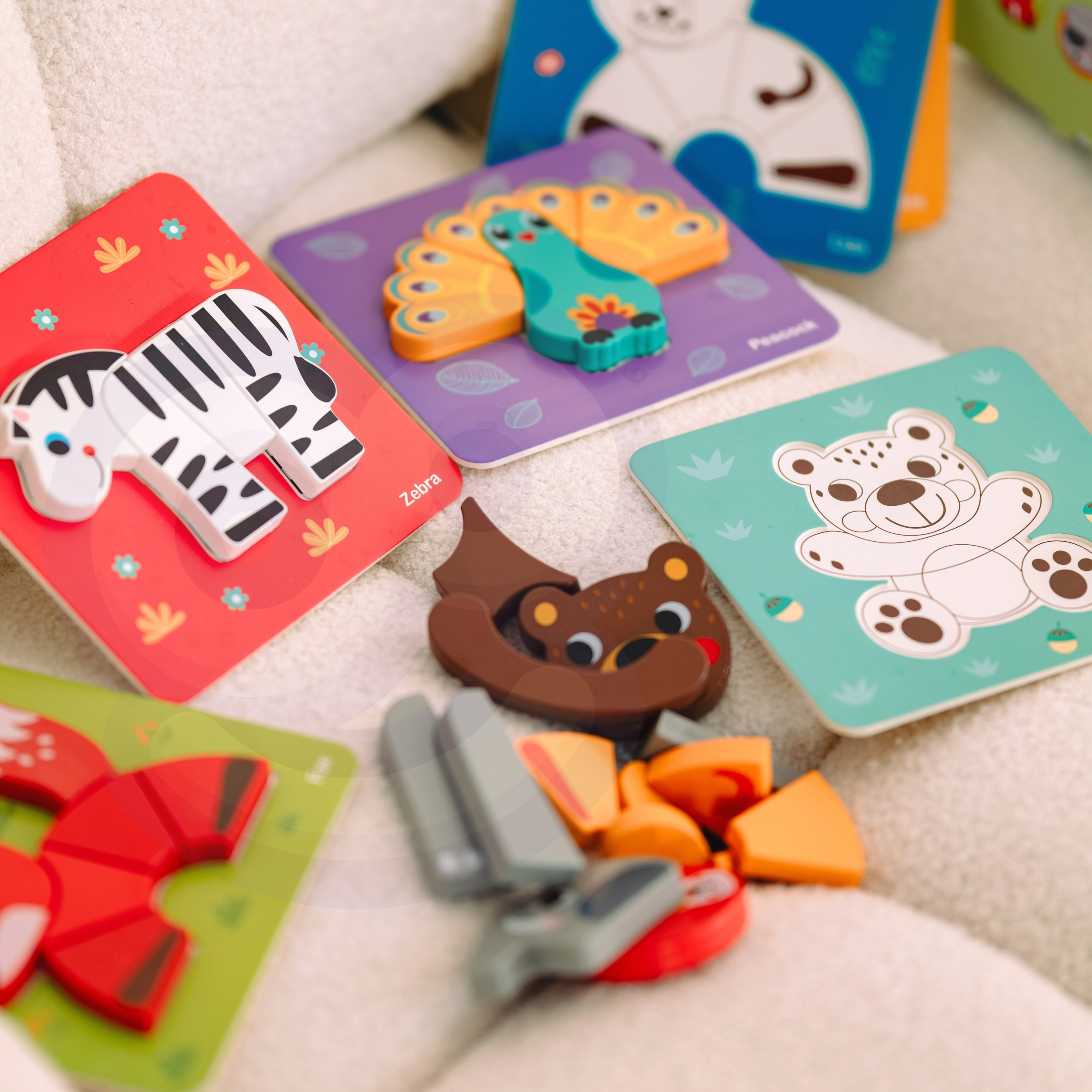 WOOPIE GREEN Wooden Puzzle Blocks Animals Montessori FSC 34pcs. - Slika 7