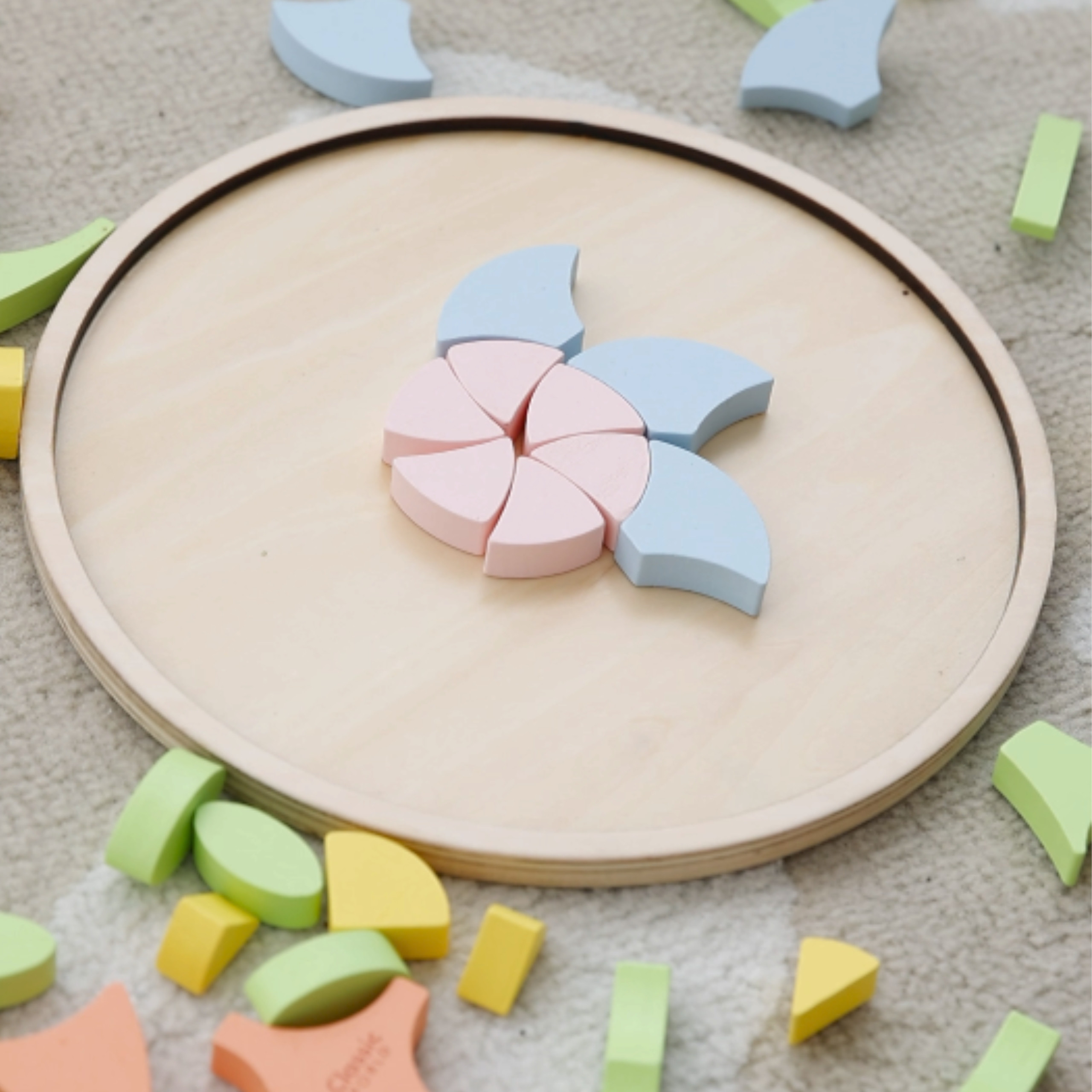 CLASSIC WORLD Pastel Mandala Montessori Puzzle Mosaic Flowers - Slika 3