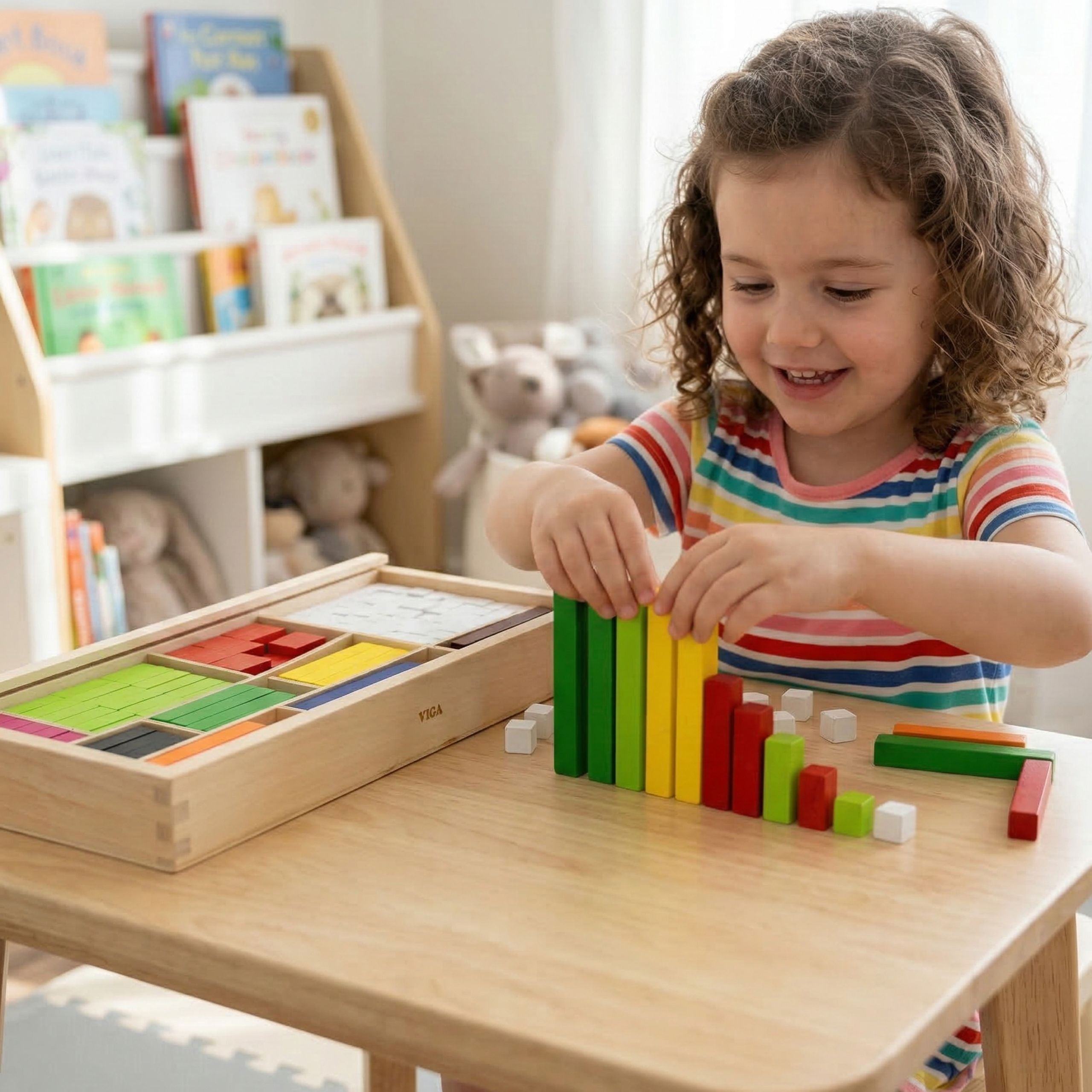 VIGA Wooden Educational Sticks Mathematical Cuisenaire Blocks - Slika 2