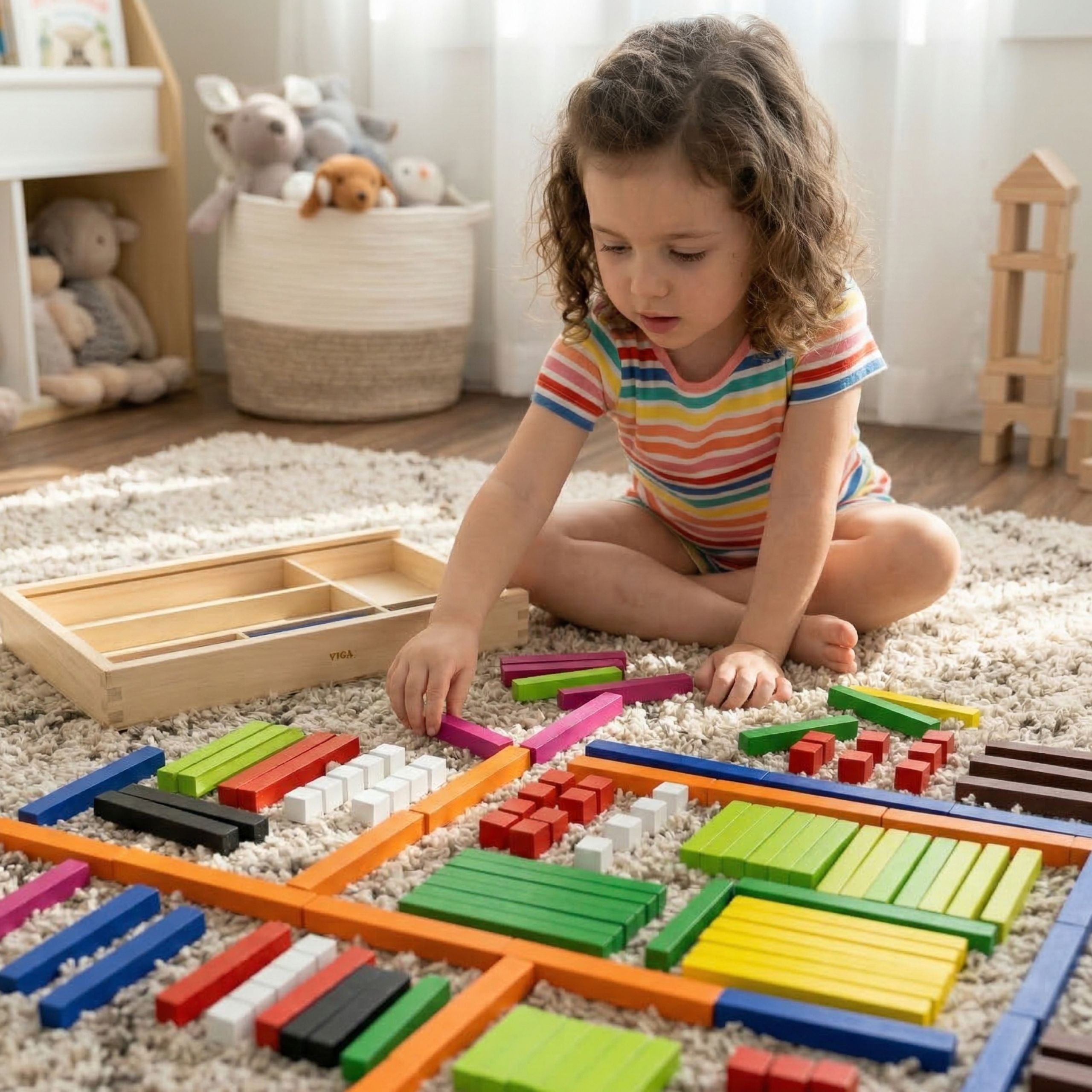 VIGA Wooden Educational Sticks Mathematical Cuisenaire Blocks - Slika 3