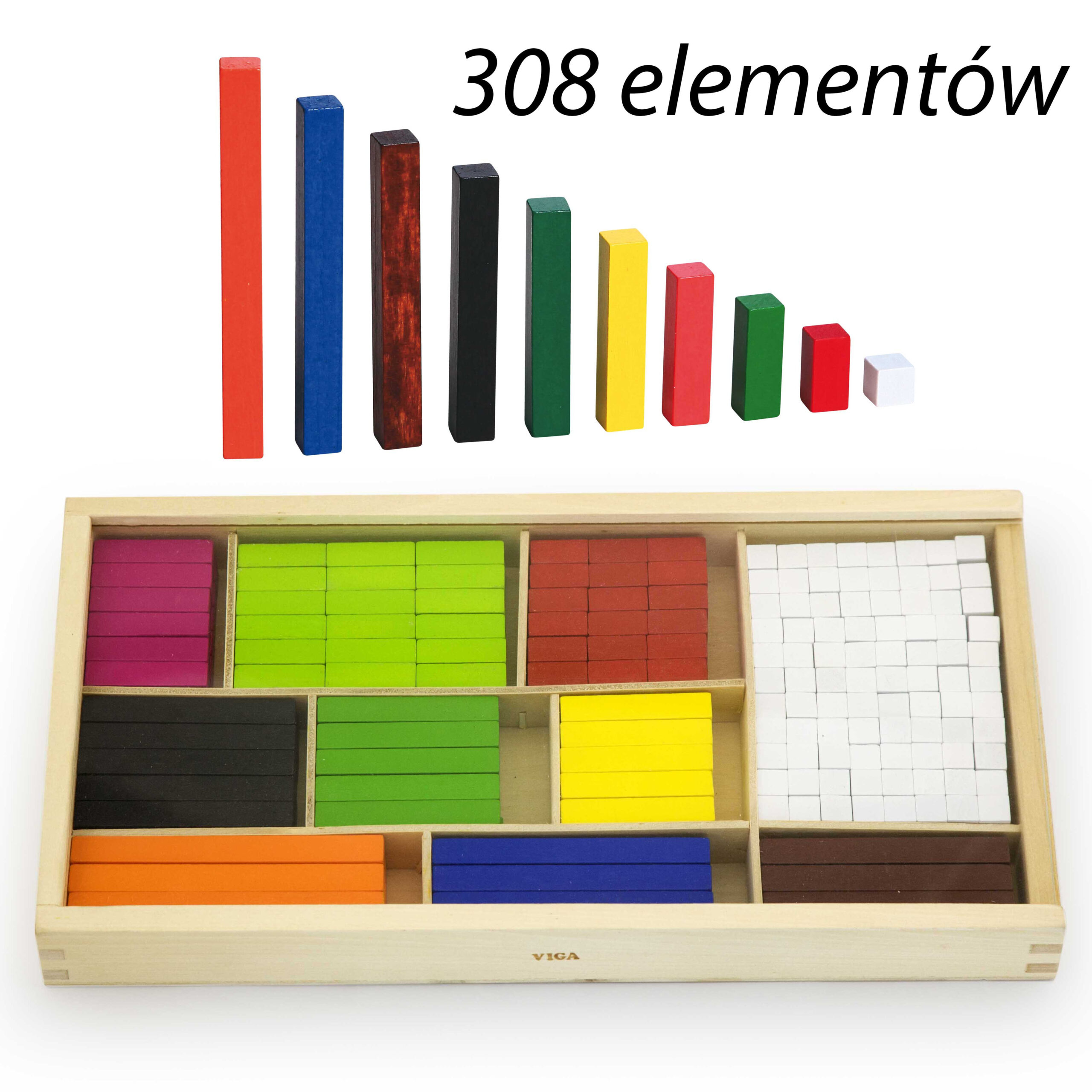 VIGA Wooden Educational Sticks Mathematical Cuisenaire Blocks - Slika 4