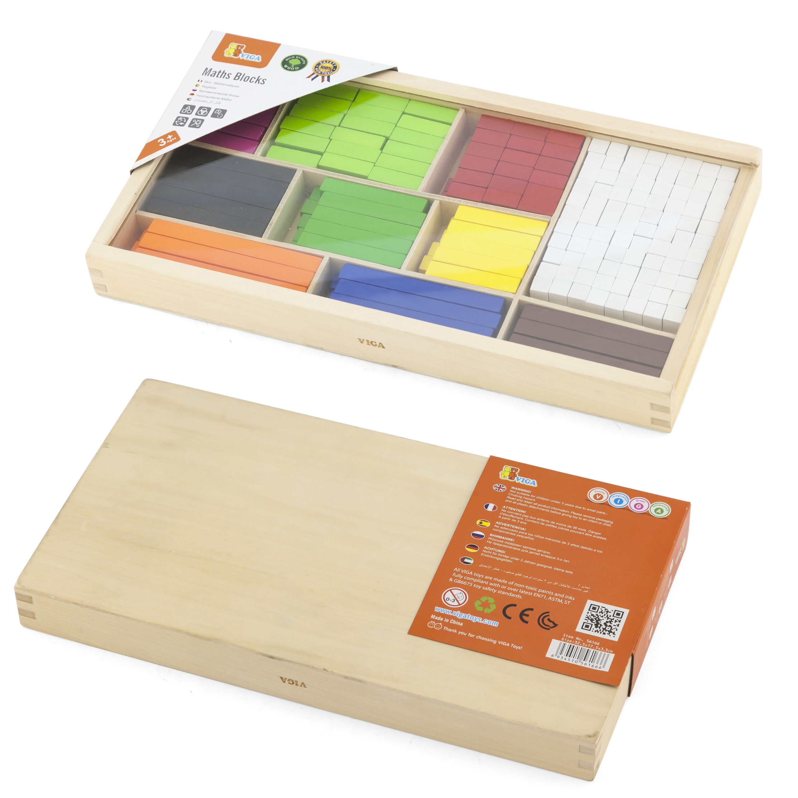 VIGA Wooden Educational Sticks Mathematical Cuisenaire Blocks - Slika 7