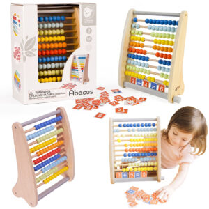 CLASSIC WORLD Wooden Abacus + Mathematical Operations 46 pcs.