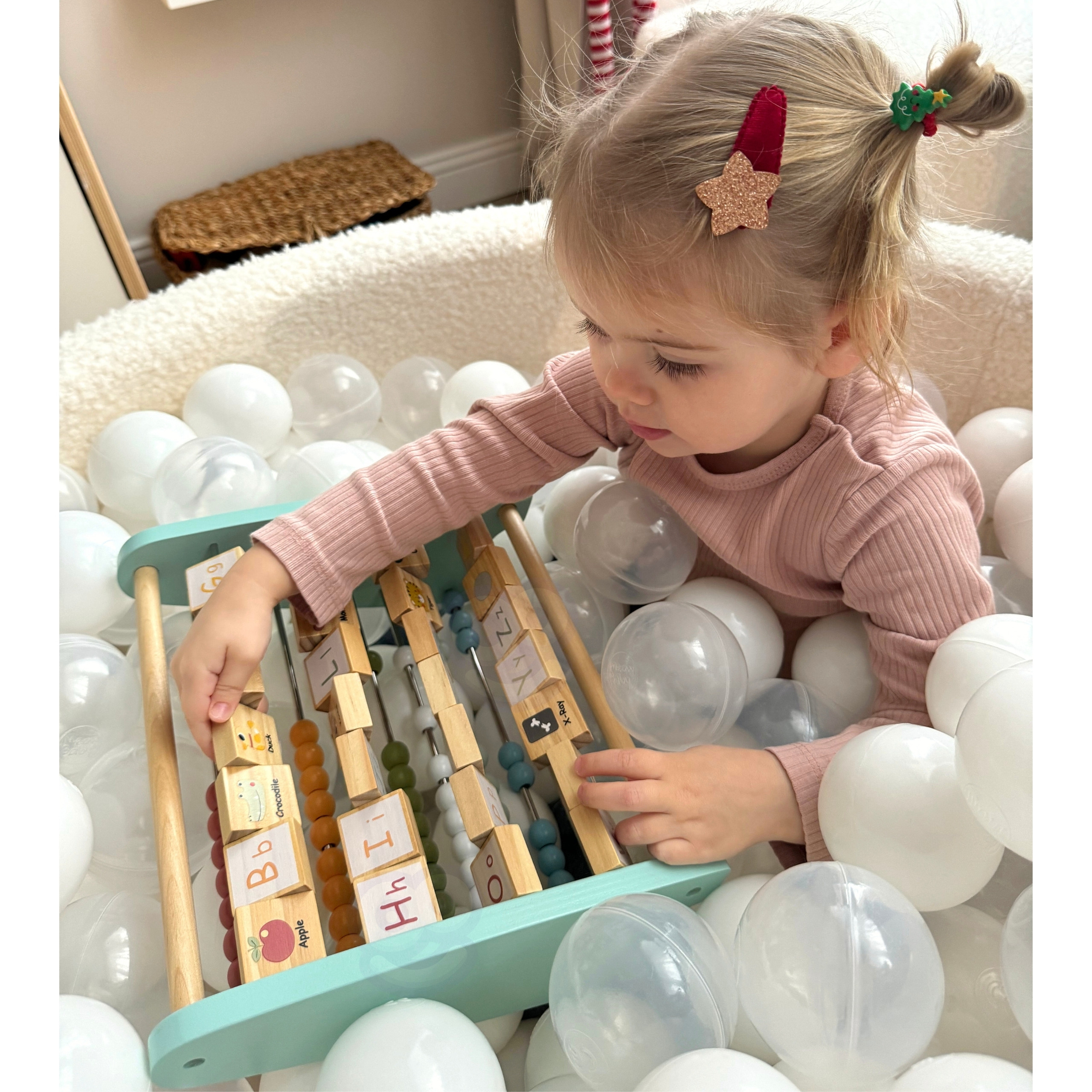 TOOKY TOY Double-Sided Abacus Alphabet Pictures - Slika 6
