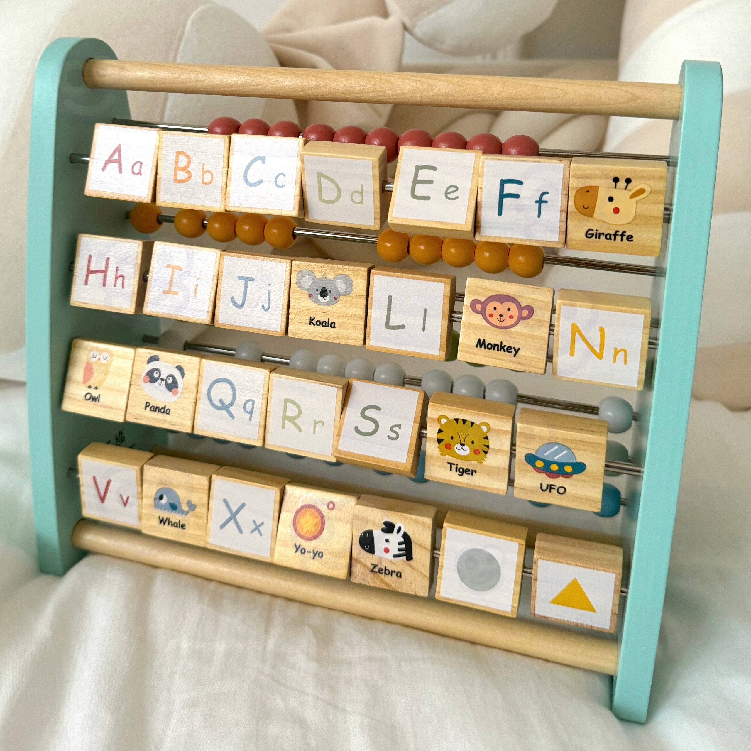TOOKY TOY Double-Sided Abacus Alphabet Pictures - Slika 7