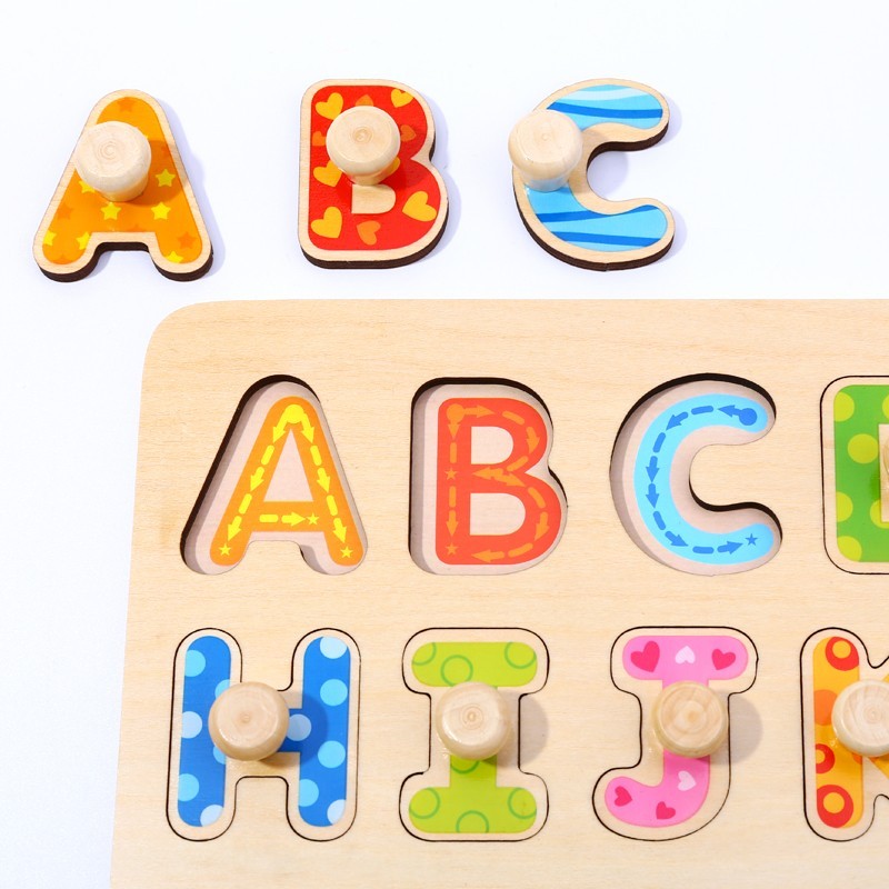 TOOKY TOY Puzzle Montessori Alphabet Puzzle with Pins - Slika 5