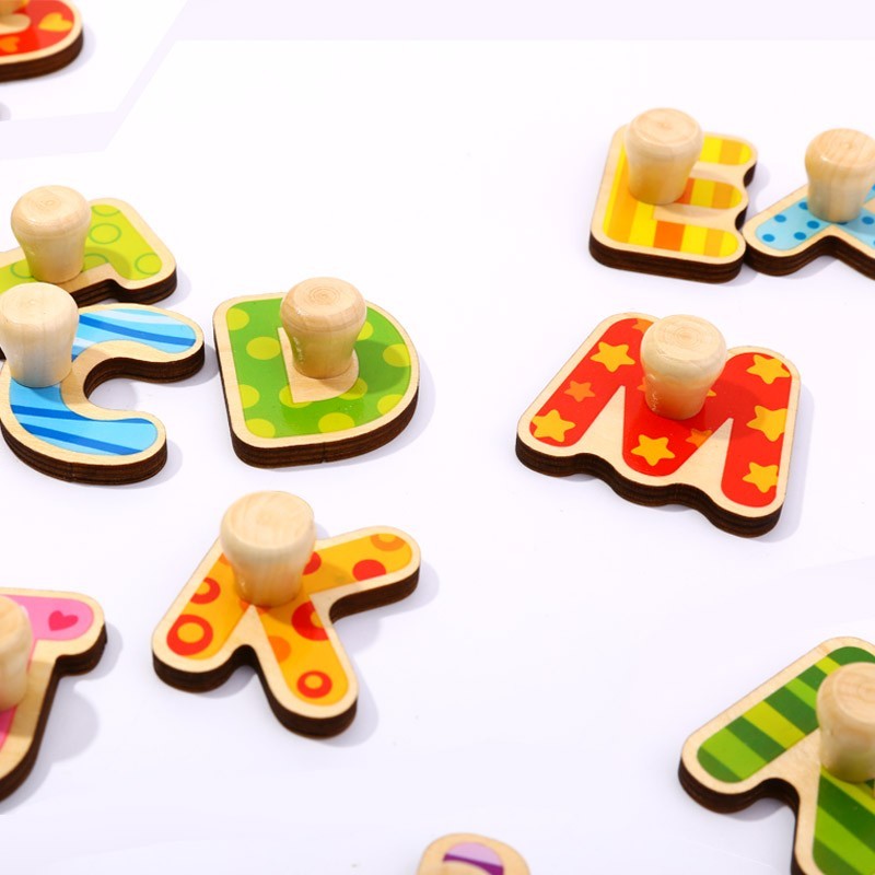 TOOKY TOY Puzzle Montessori Alphabet Puzzle with Pins - Slika 6