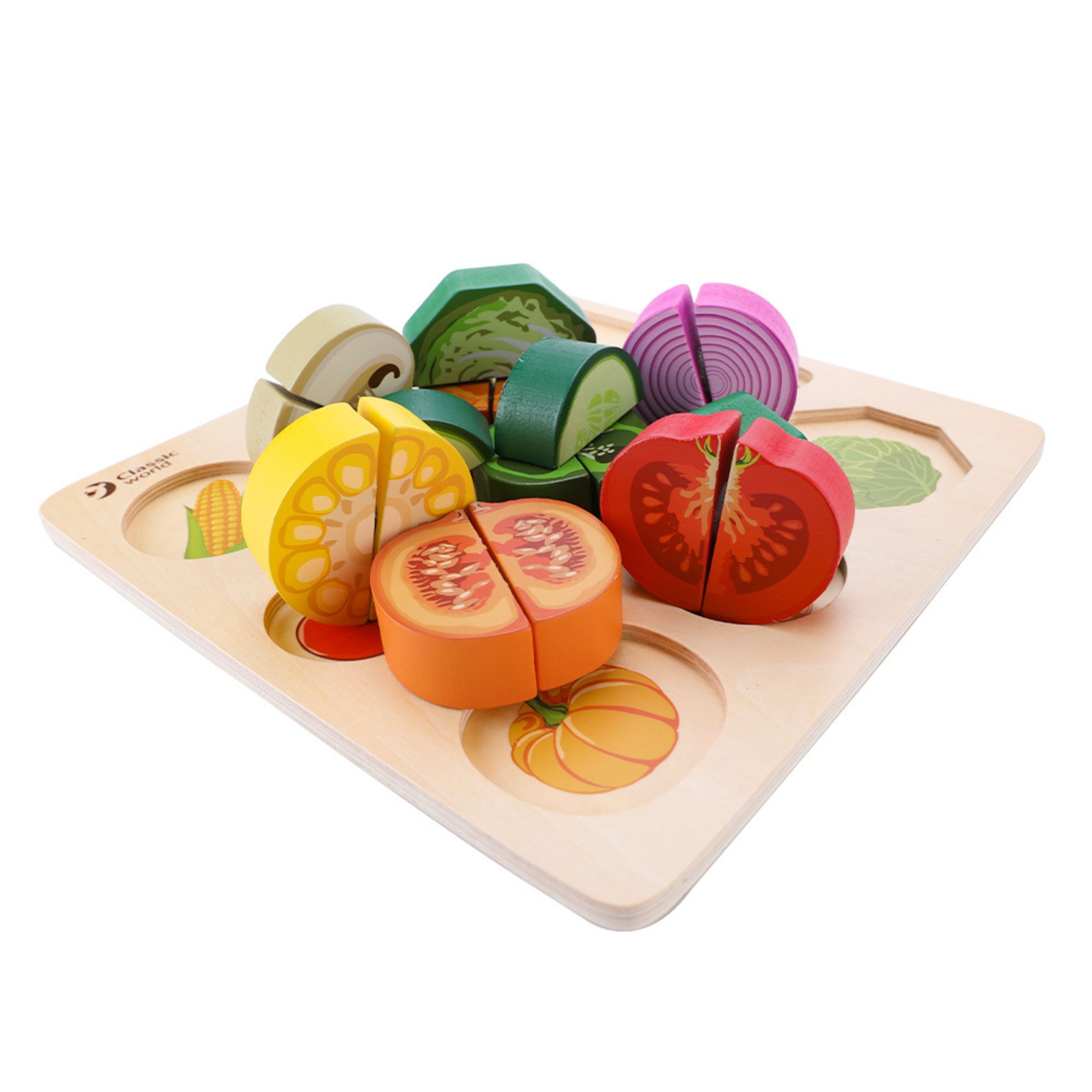 CLASSIC WORLD Wooden Vegetable Chopping Set - Slika 5