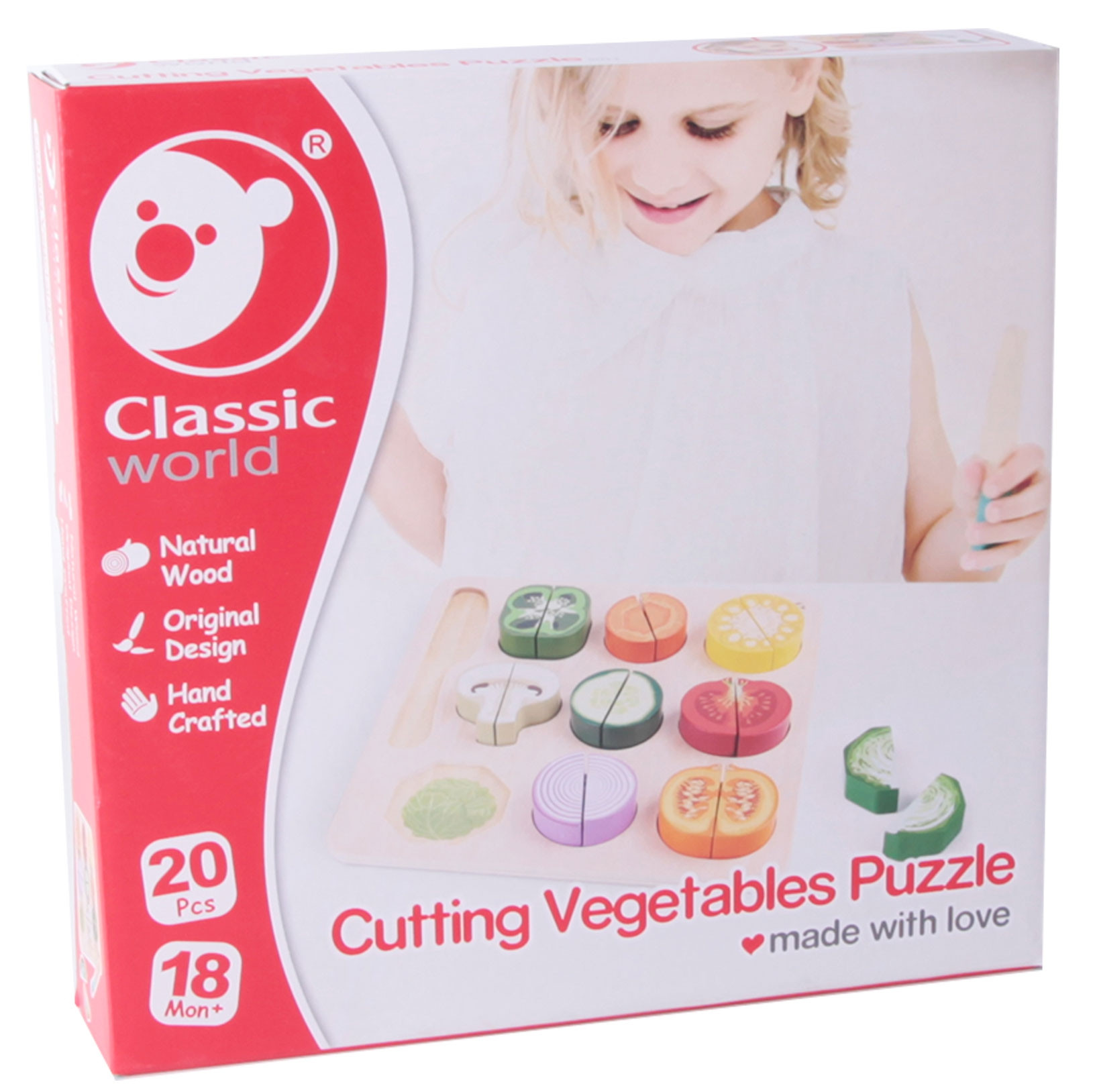CLASSIC WORLD Wooden Vegetable Chopping Set - Slika 7
