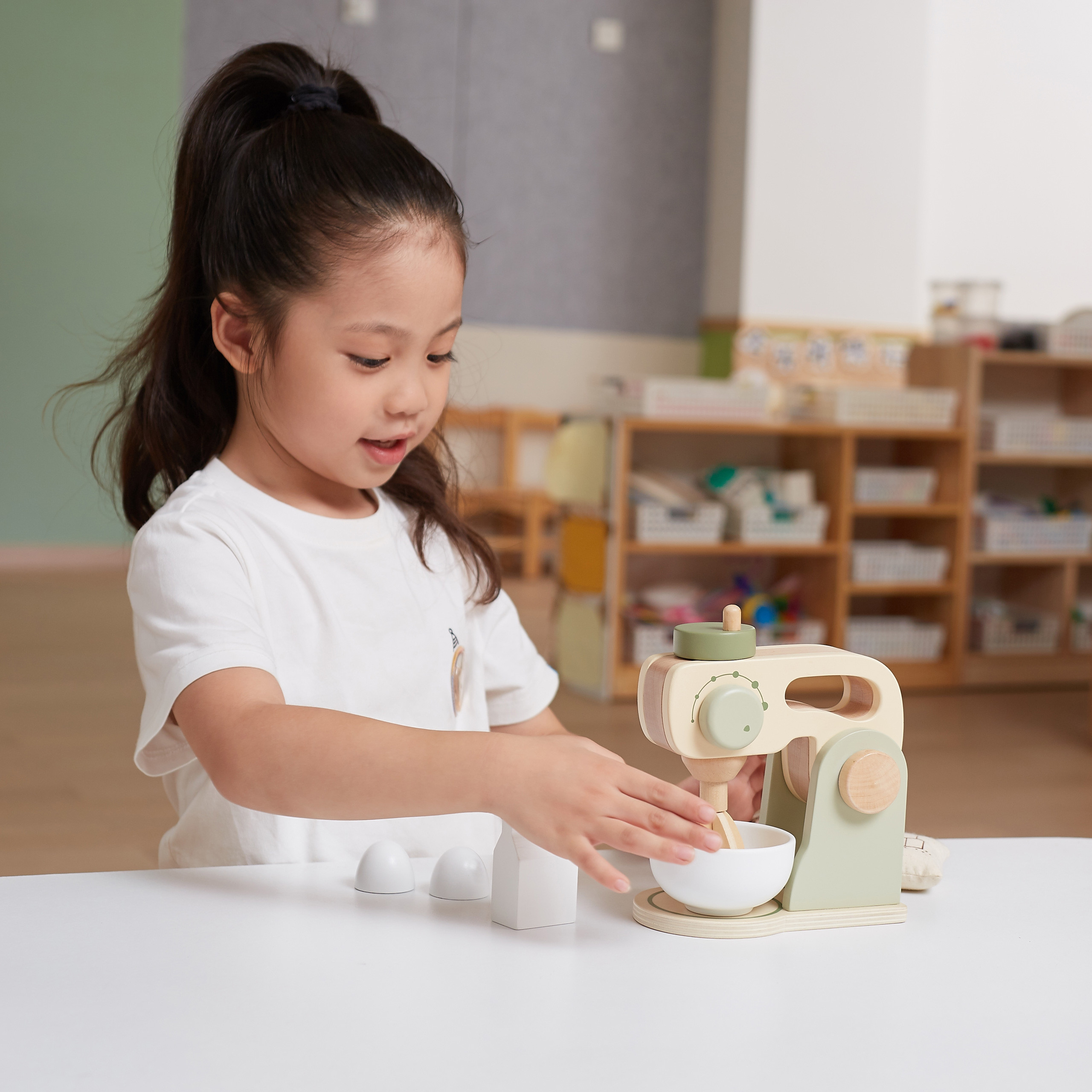 VIGA PolarB Wooden Kitchen Mixer Green + Accessories - Slika 3