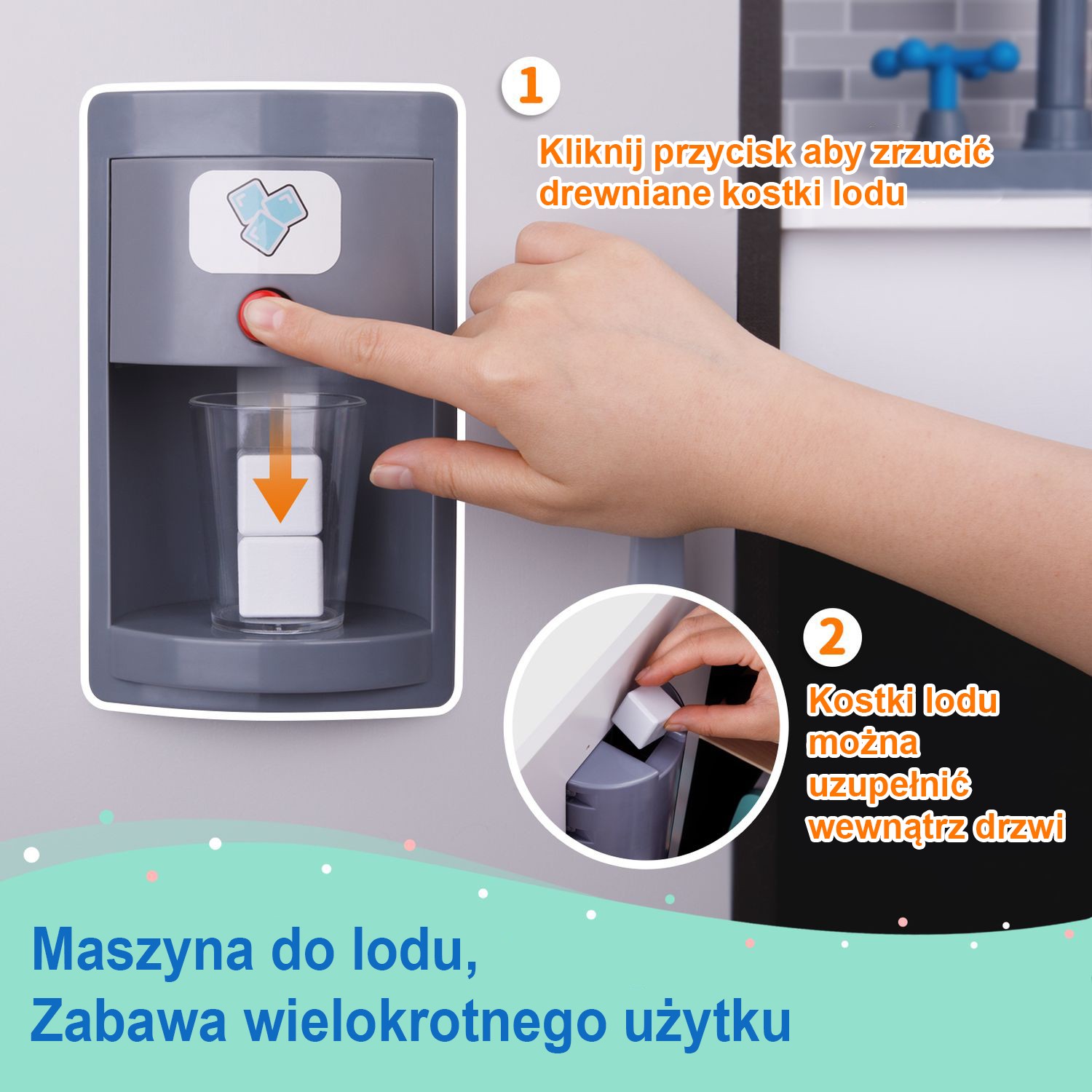 TOOKY TOY Modern Wooden Kitchen Accessories - Slika 4