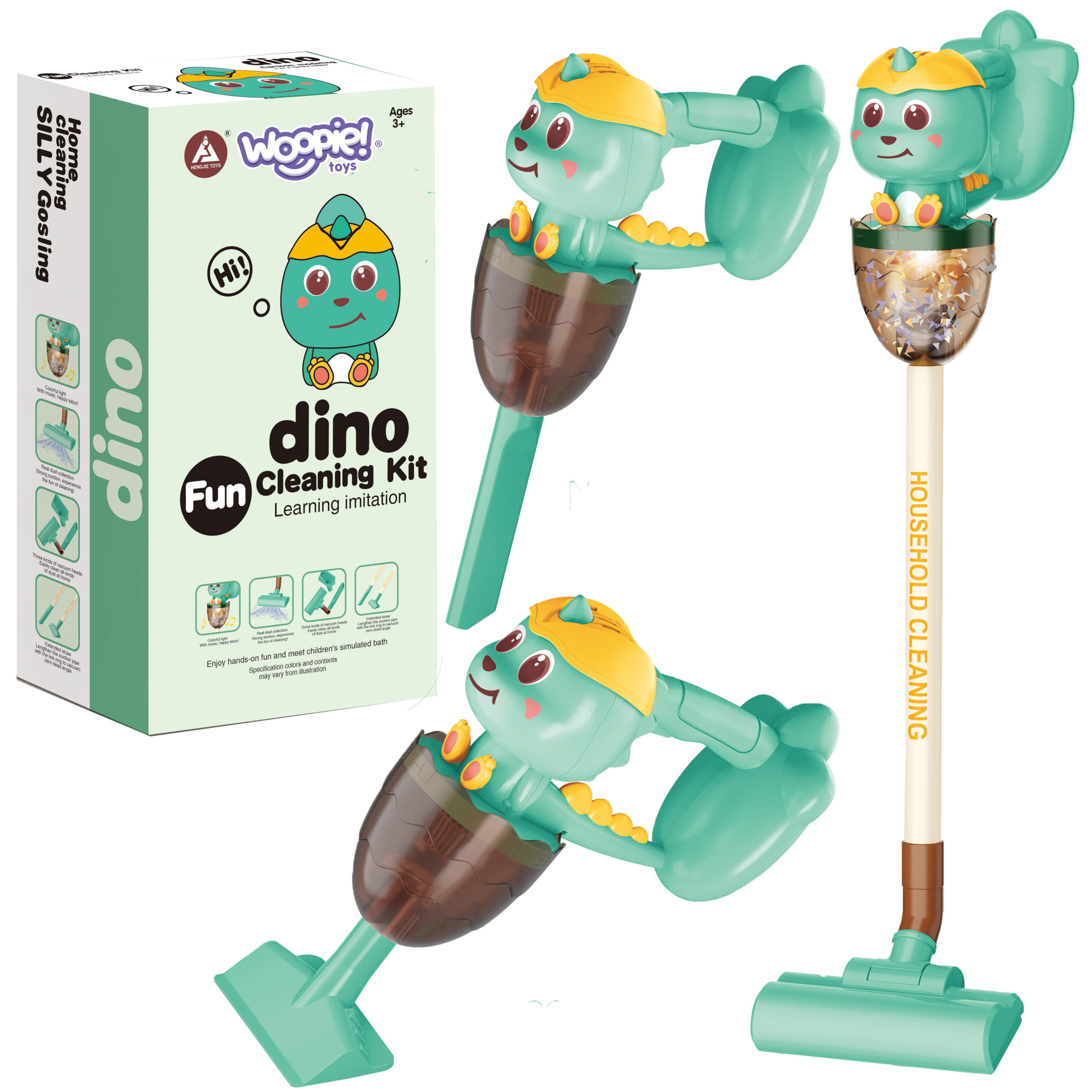 WOOPIE interaktivni Dino usisavač 3u1 Suction Function Light Sound