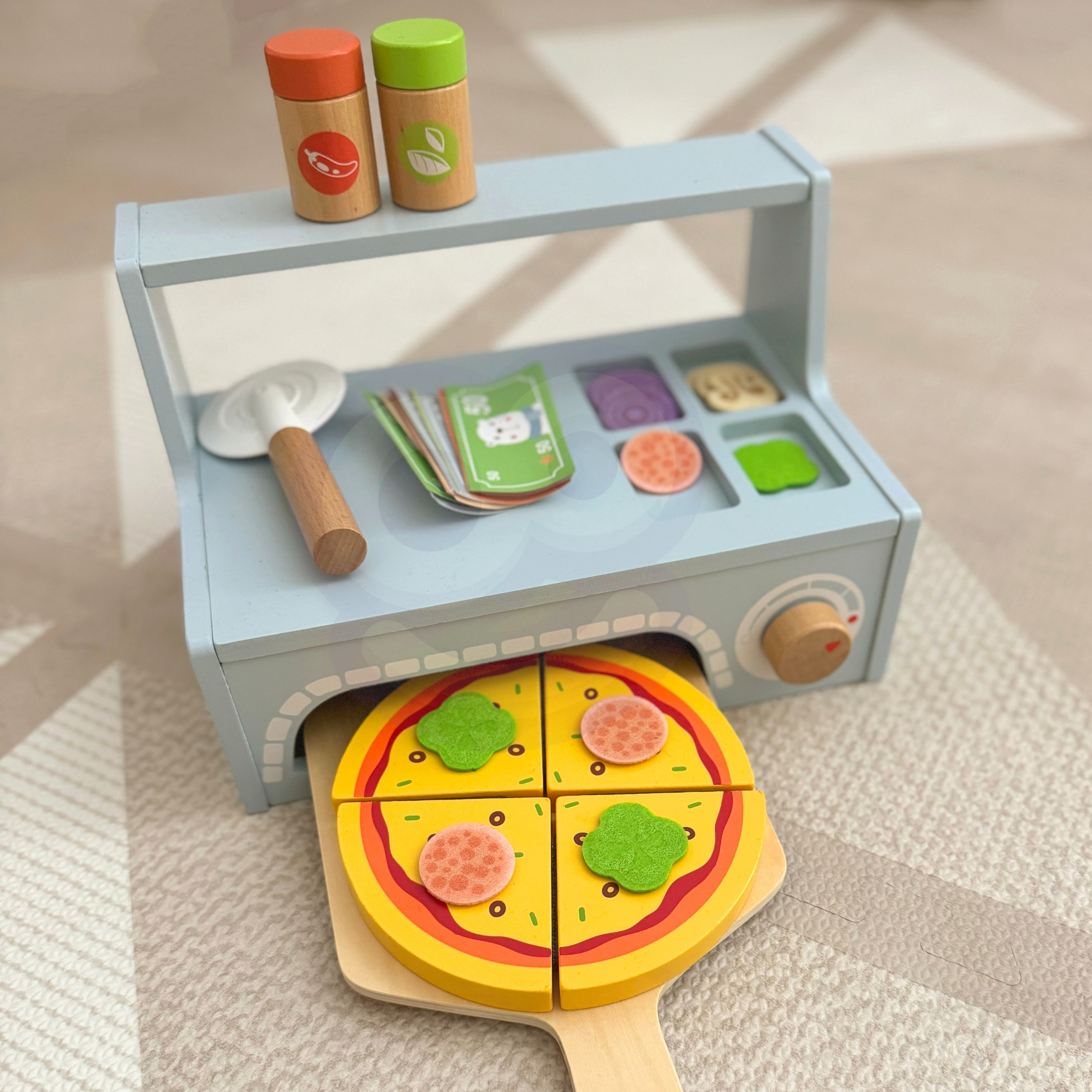 TOOKY TOY Pizzeria Wooden Pizza Oven Accessories - Slika 3