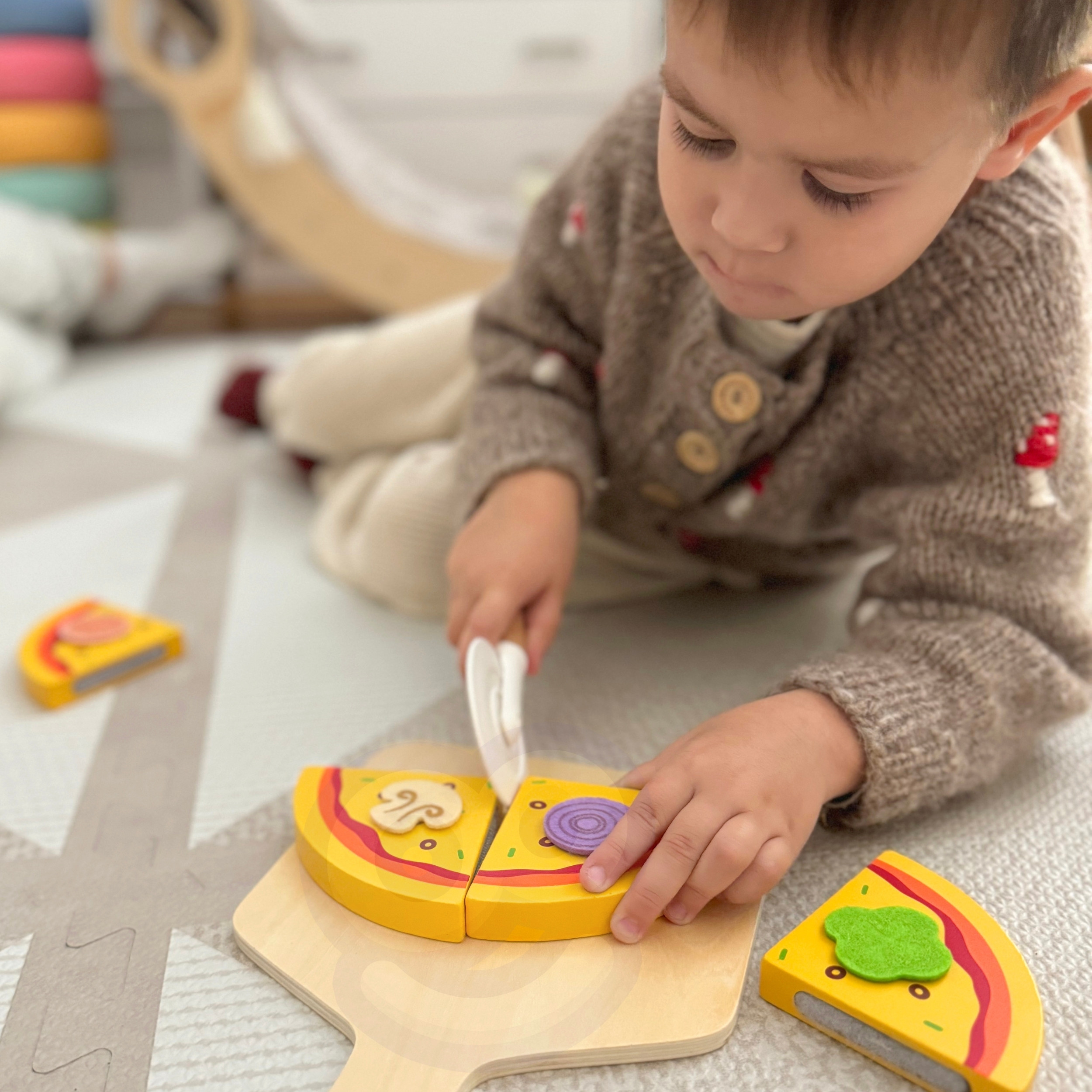 TOOKY TOY Pizzeria Wooden Pizza Oven Accessories - Slika 6