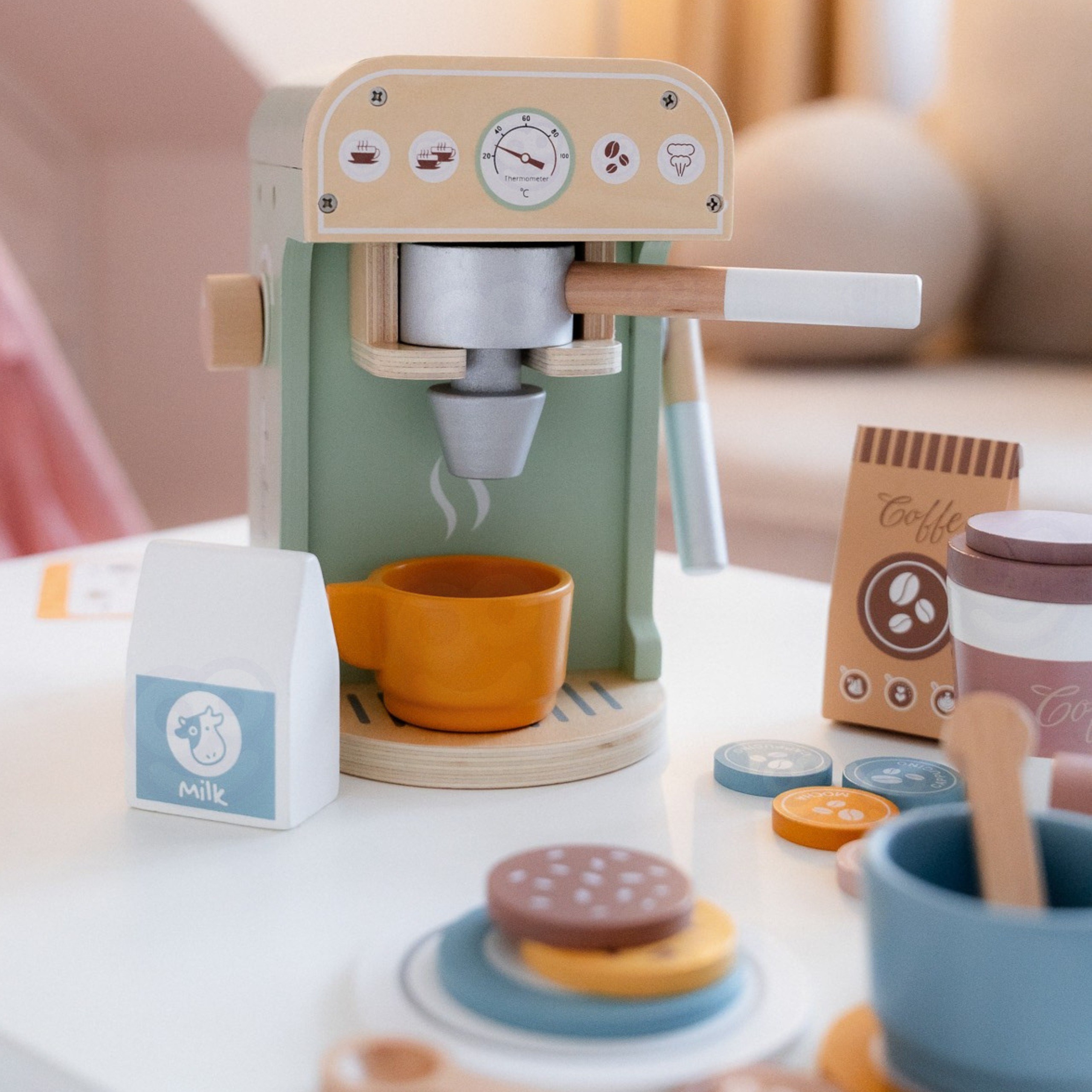 WOOPIE GREEN Wooden Coffee Maker Confectionery Barista 25 pcs. - Slika 3