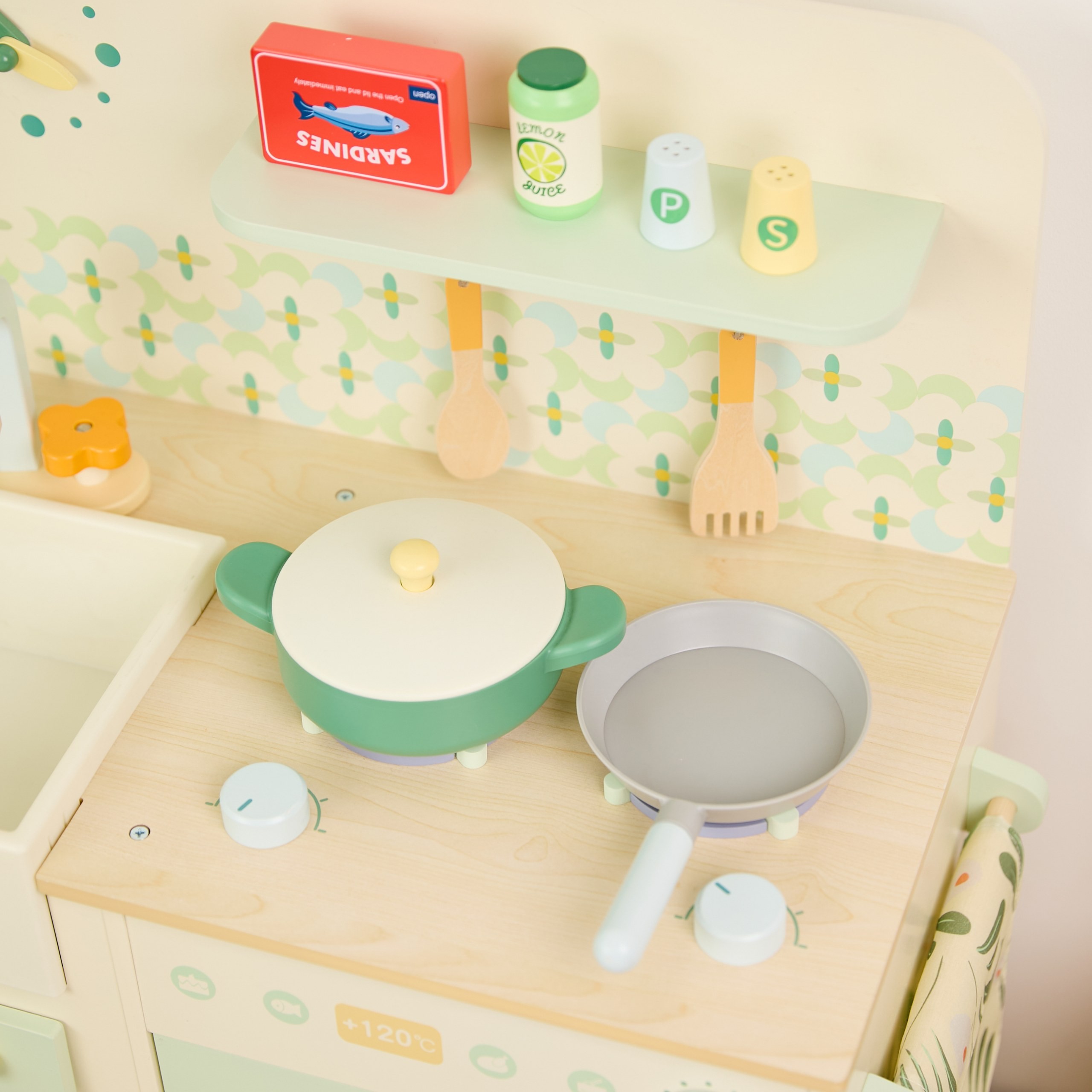 CLASSIC WORLD Wooden Kitchen XXL Multifunctional with Washing Machine and Accessories 14 pcs. - Slika 5