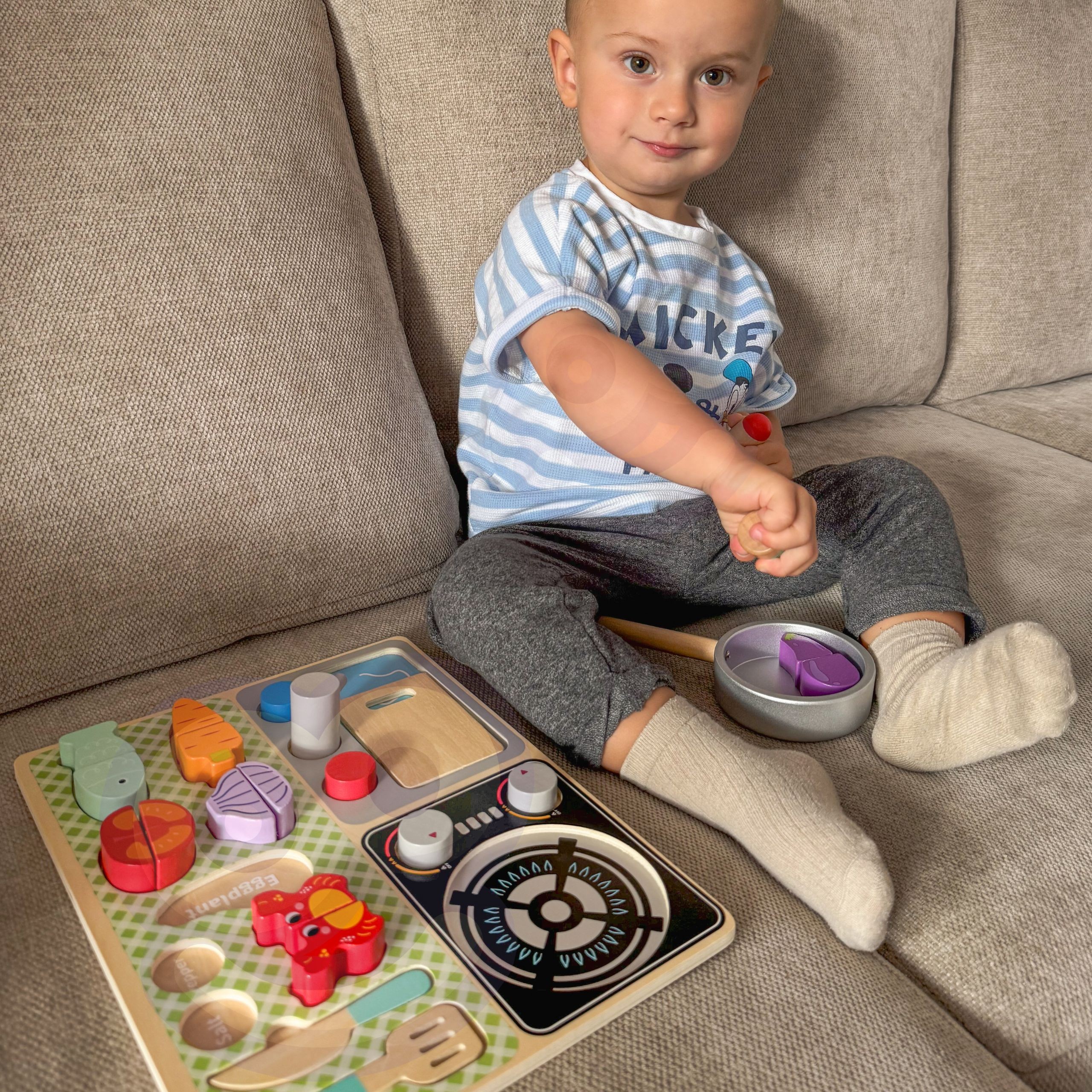 TOOKY TOY Wooden Kitchen with Accessories - Little Chef's Set - Slika 2